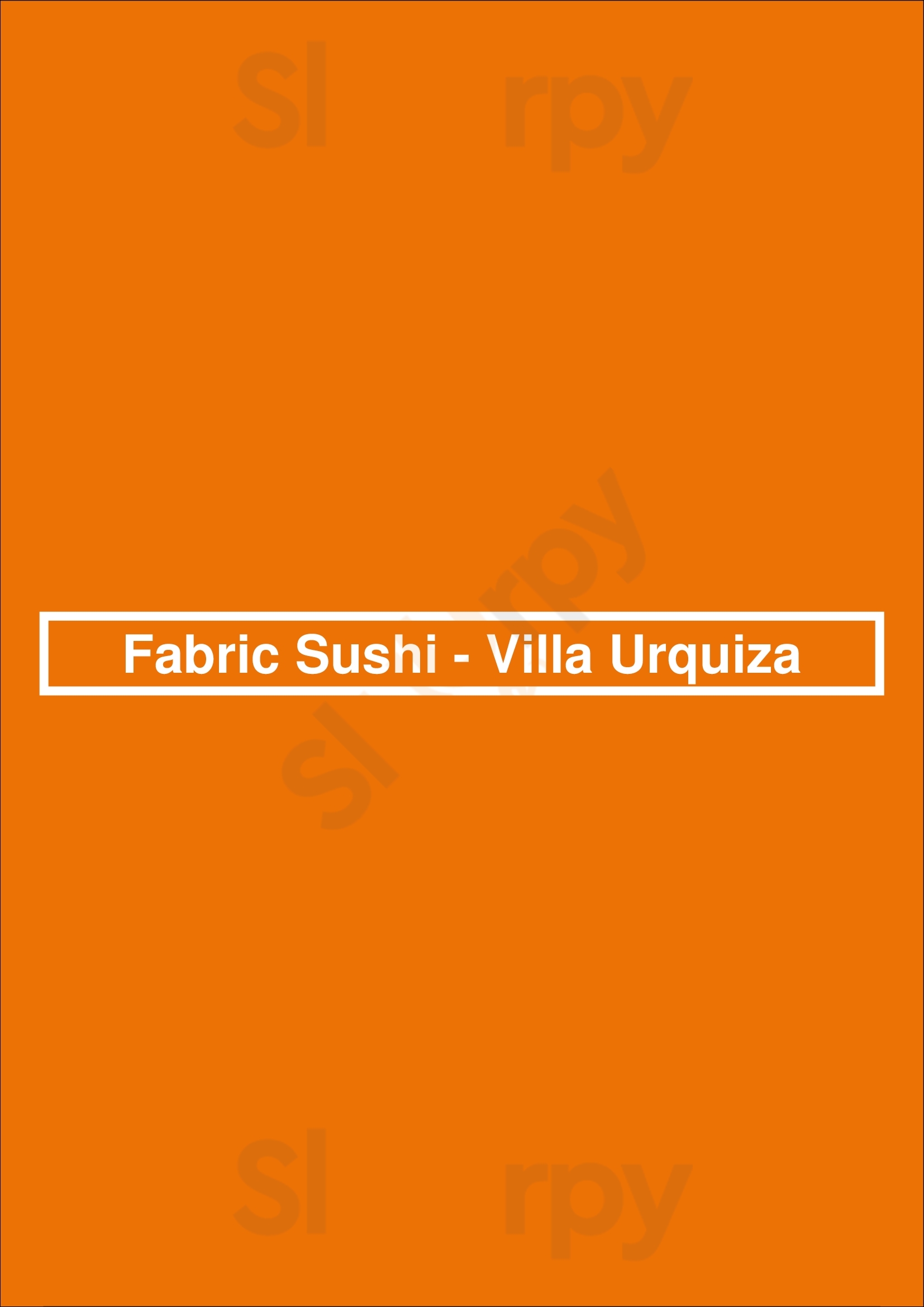 Fabric Sushi - Villa Urquiza Buenos Aires Menu - 1