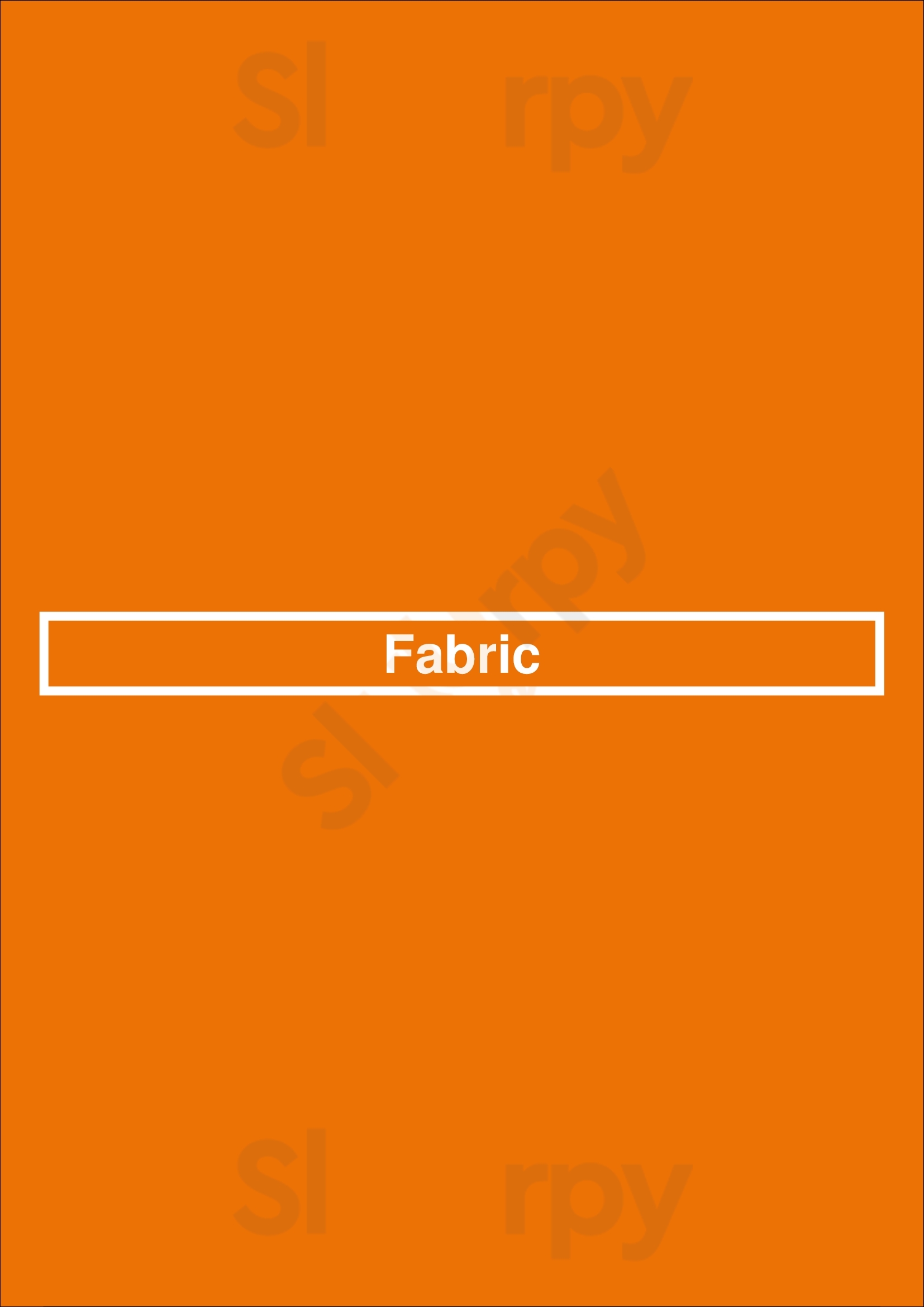 Fabric Buenos Aires Menu - 1