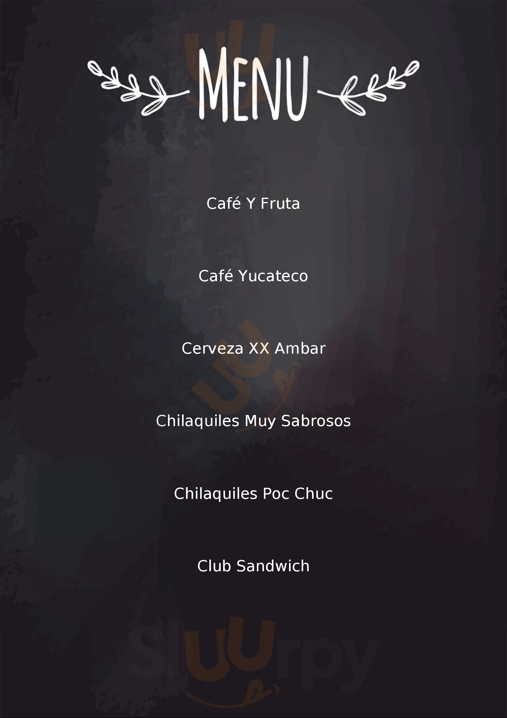Tlahuasco Cafetería Centro Mérida Menu - 1