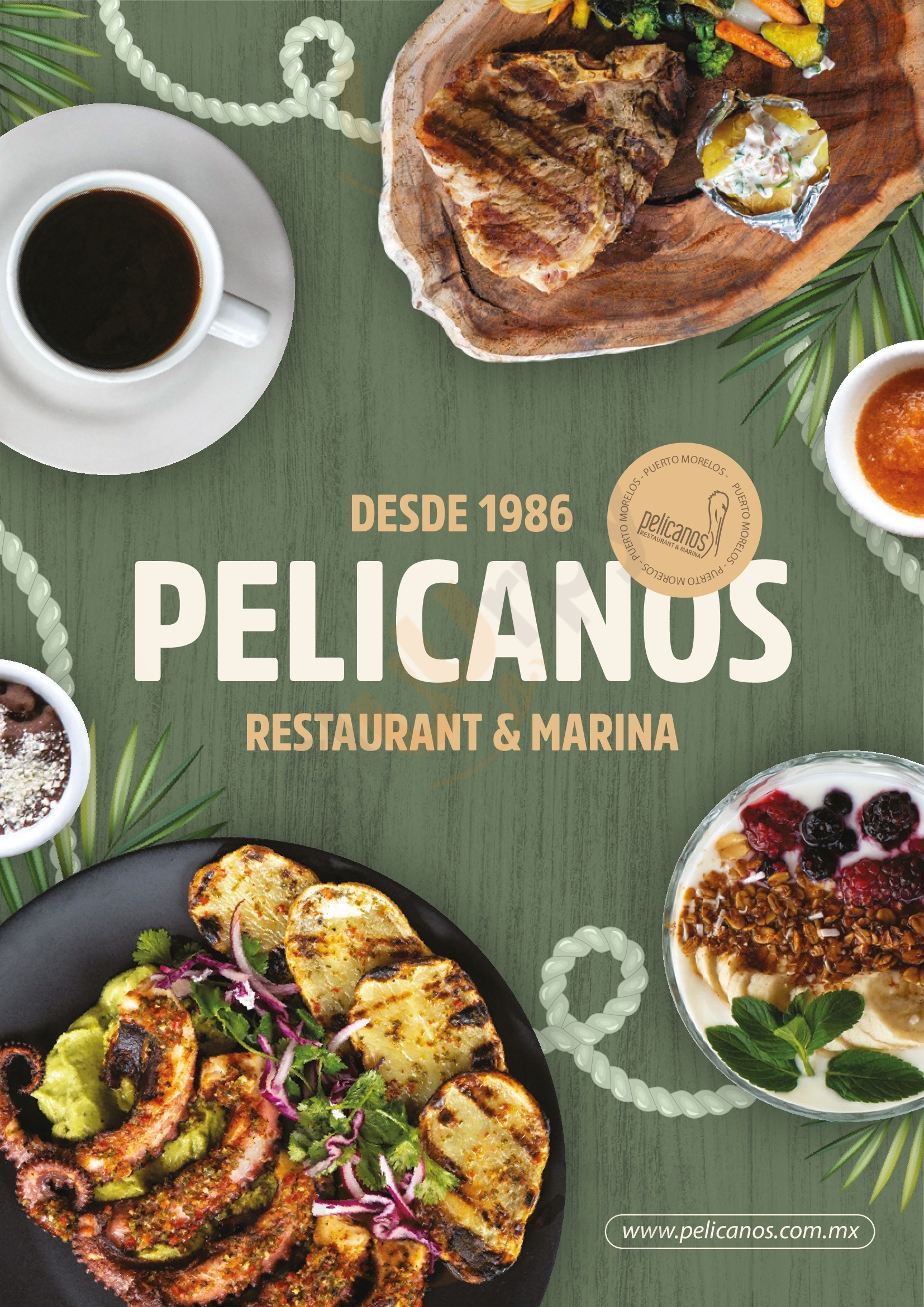 Pelicanos Restaurant & Marina Puerto Morelos Menu - 1