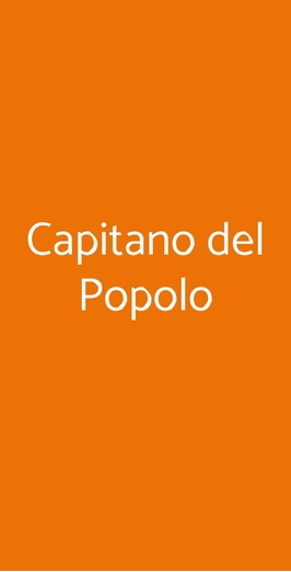 Capitano Del Popolo