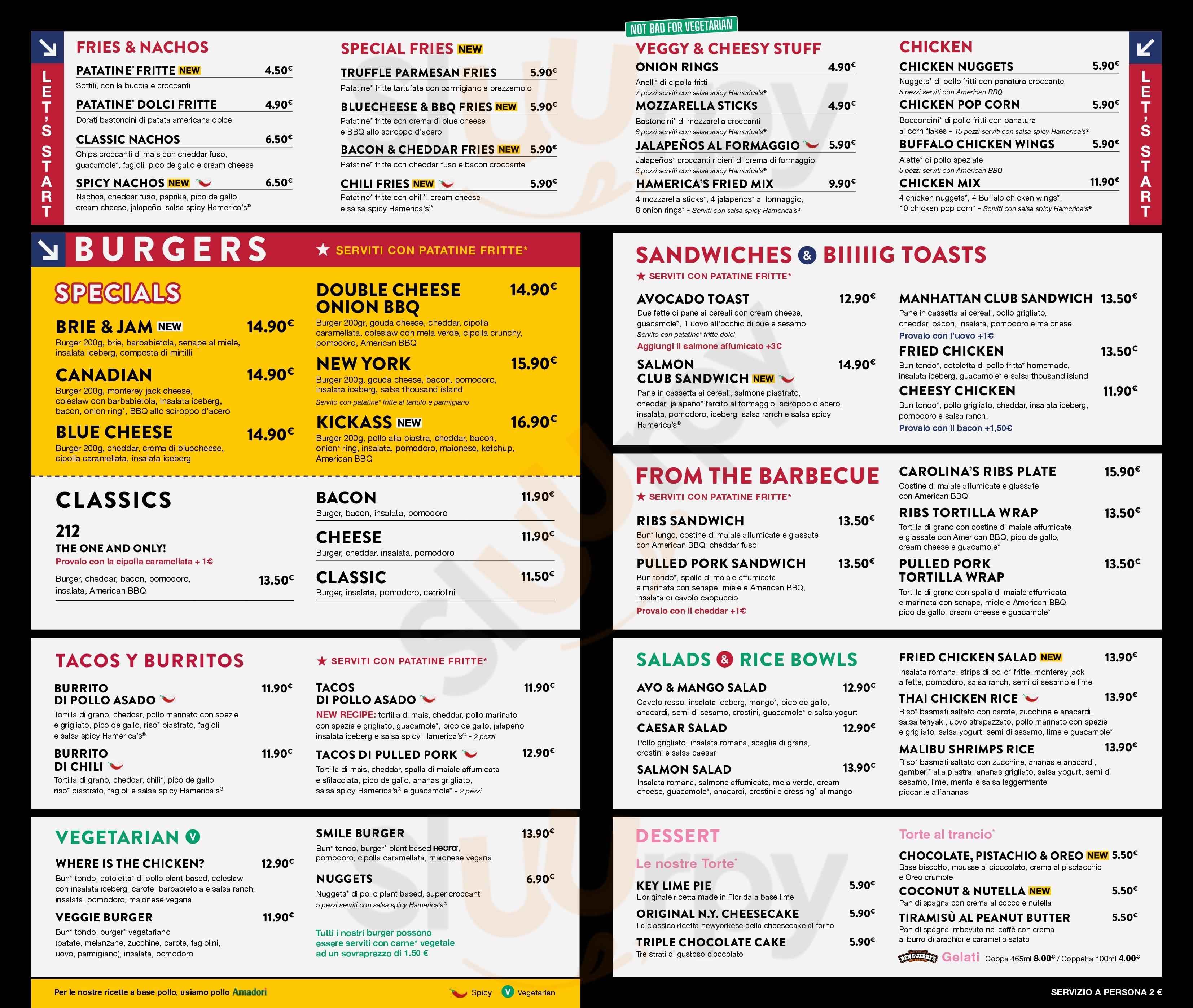 Hamerica's Milano Menu - 1