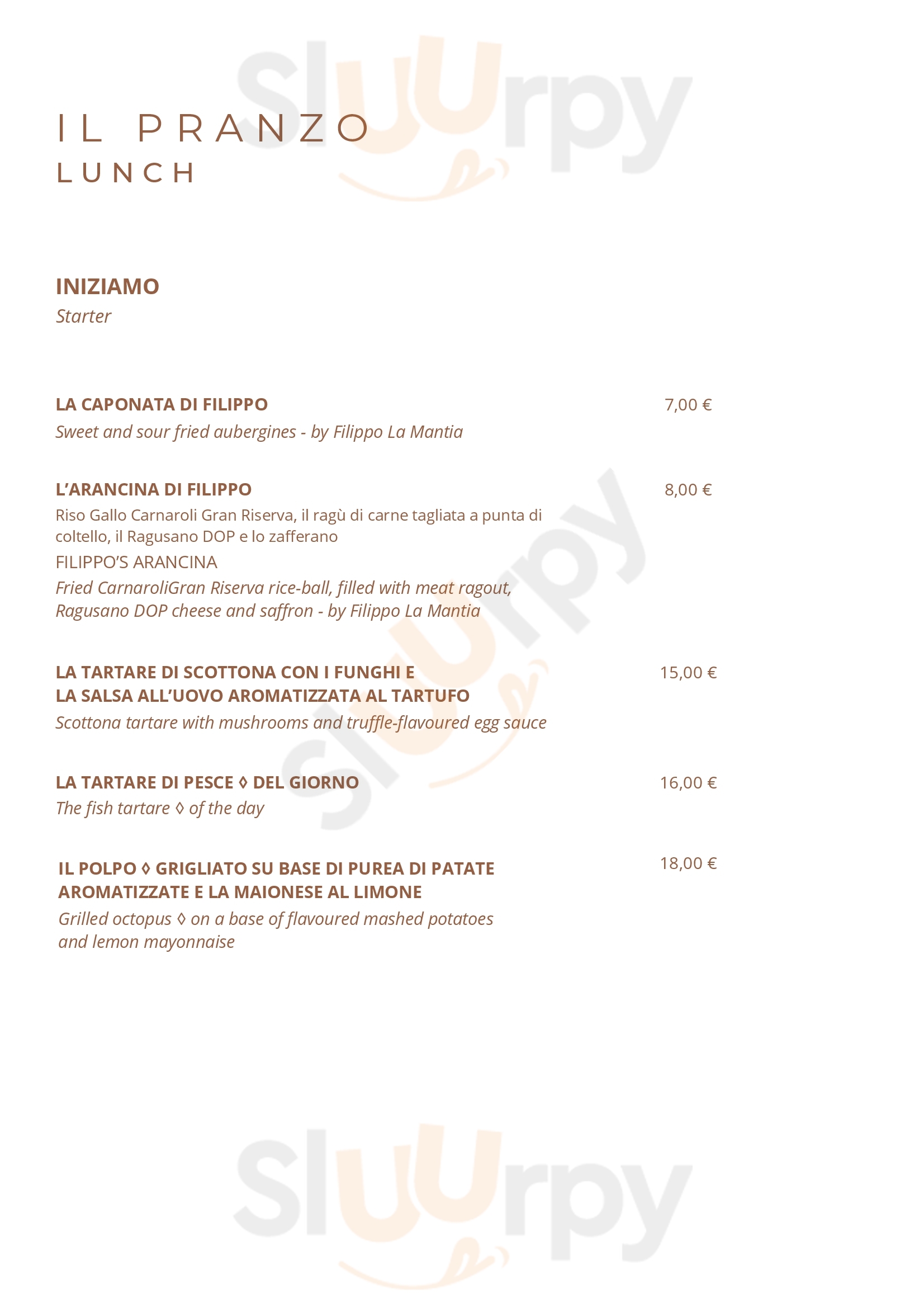 Miscela D'oro Spa Messina Menu - 1