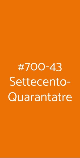 Settecento-quarantatrè #700-43, Monopoli