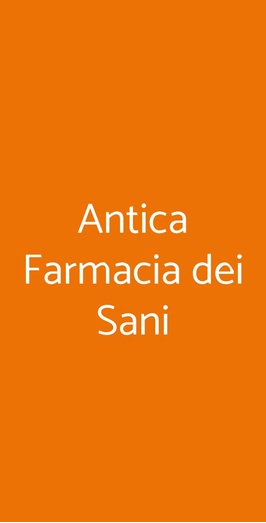 Antica Farmacia Dei Sani, Castellanza