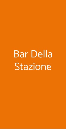 Bar Della Stazione, Monopoli