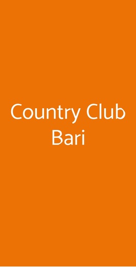 Country Club Bari