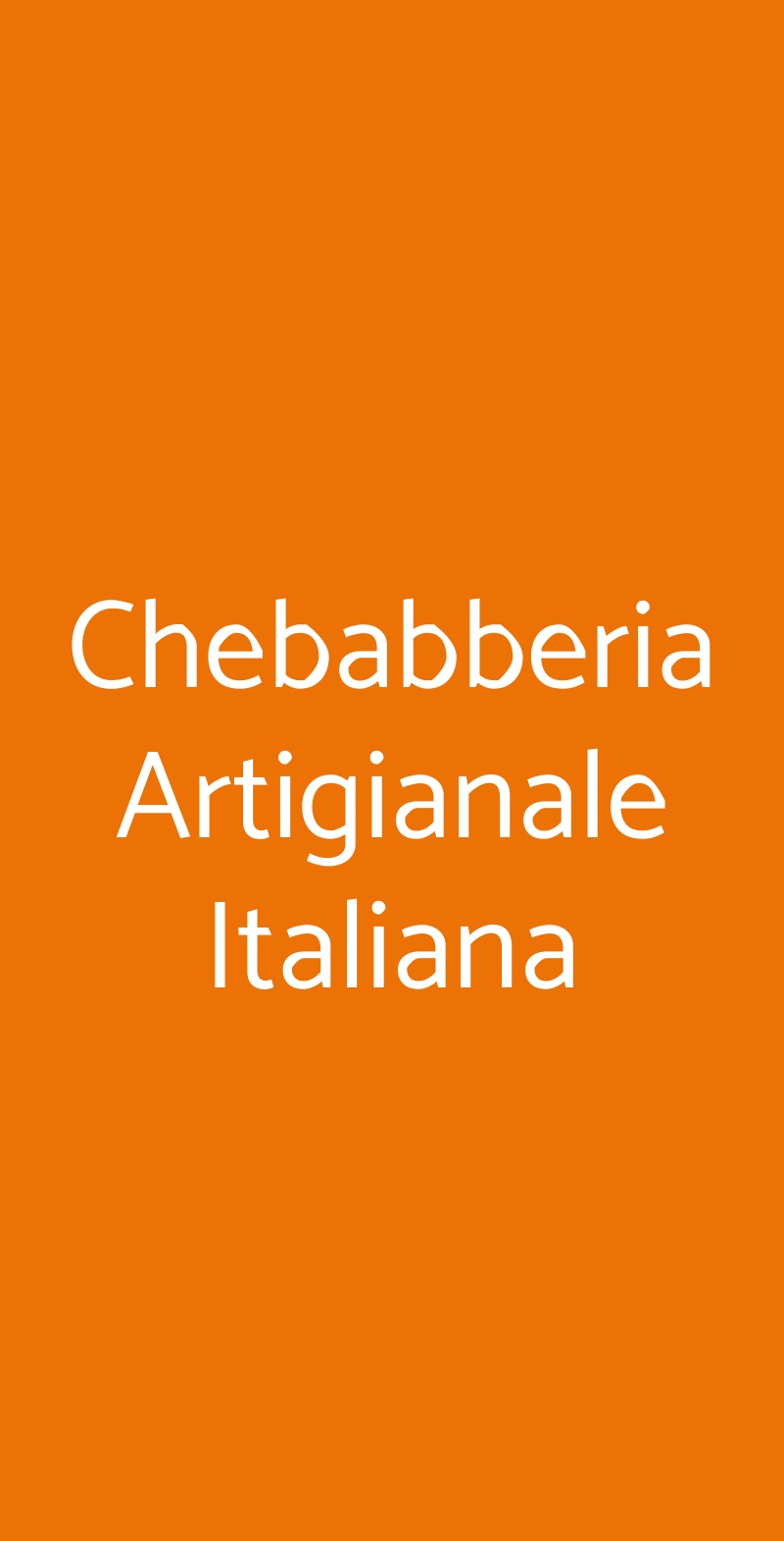 Chebabberia Artigianale Italiana Livorno Menu - 1