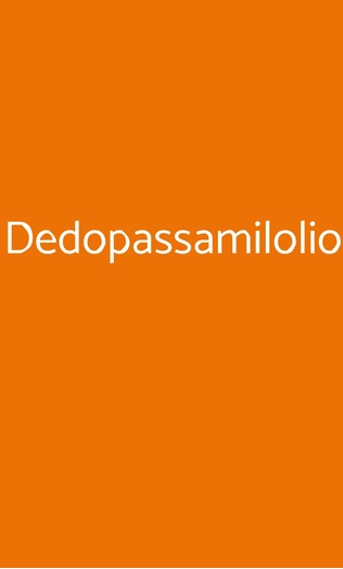 Dedopassamilolio, Livorno