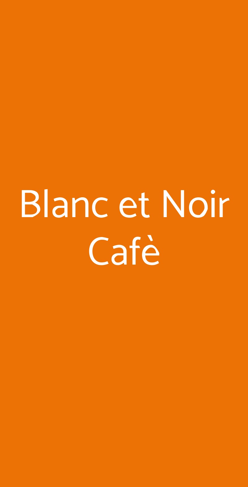 Blanc Et Noir Cafè Livorno Menu - 1