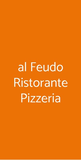 Ristorante Pizzeria Al Feudo, Sicilia