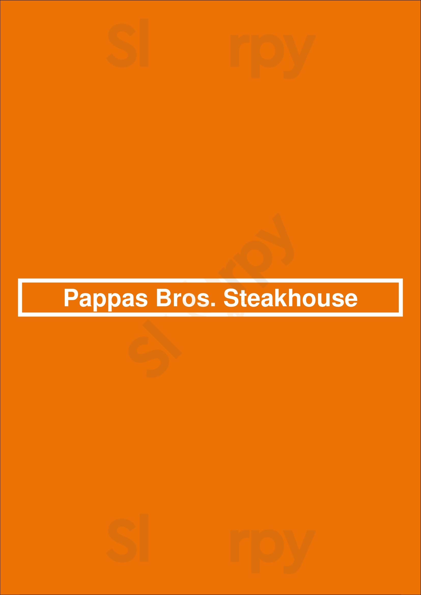 Pappas Bros. Steakhouse Houston Menu - 1