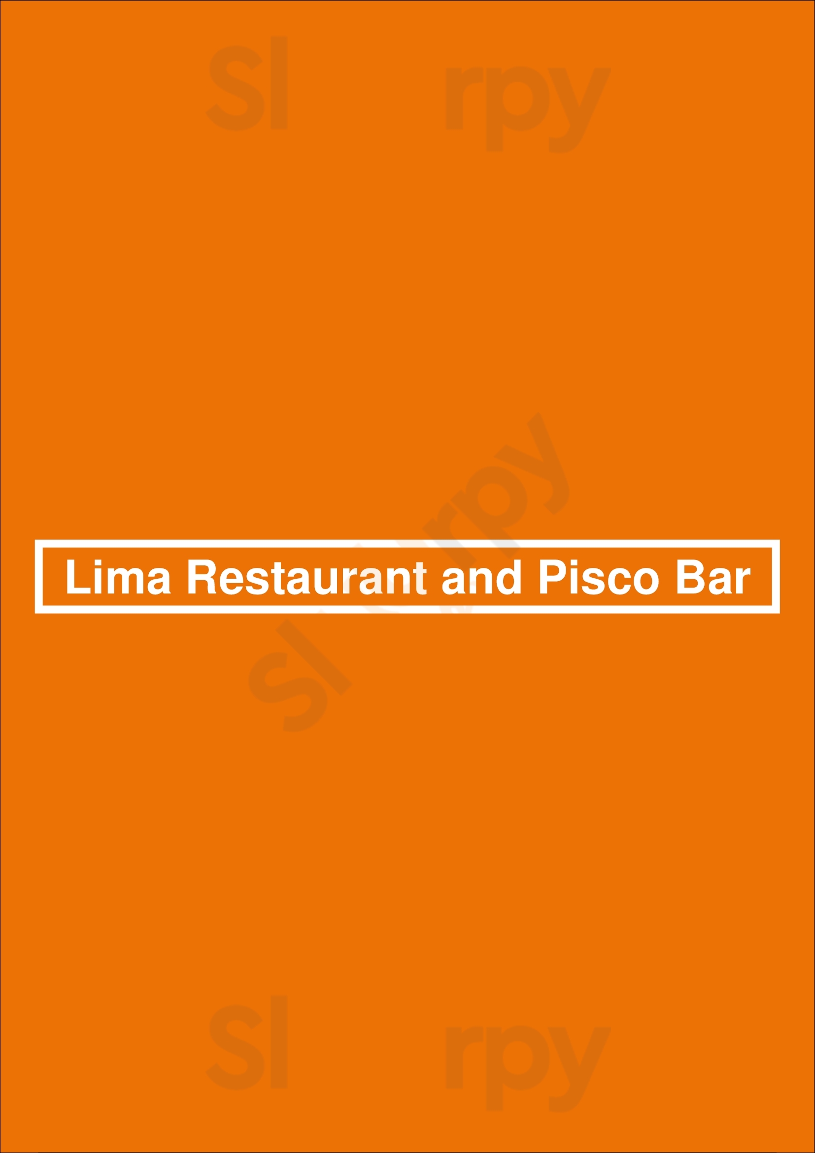 Lima Restaurant And Pisco Bar Naples Menu - 1