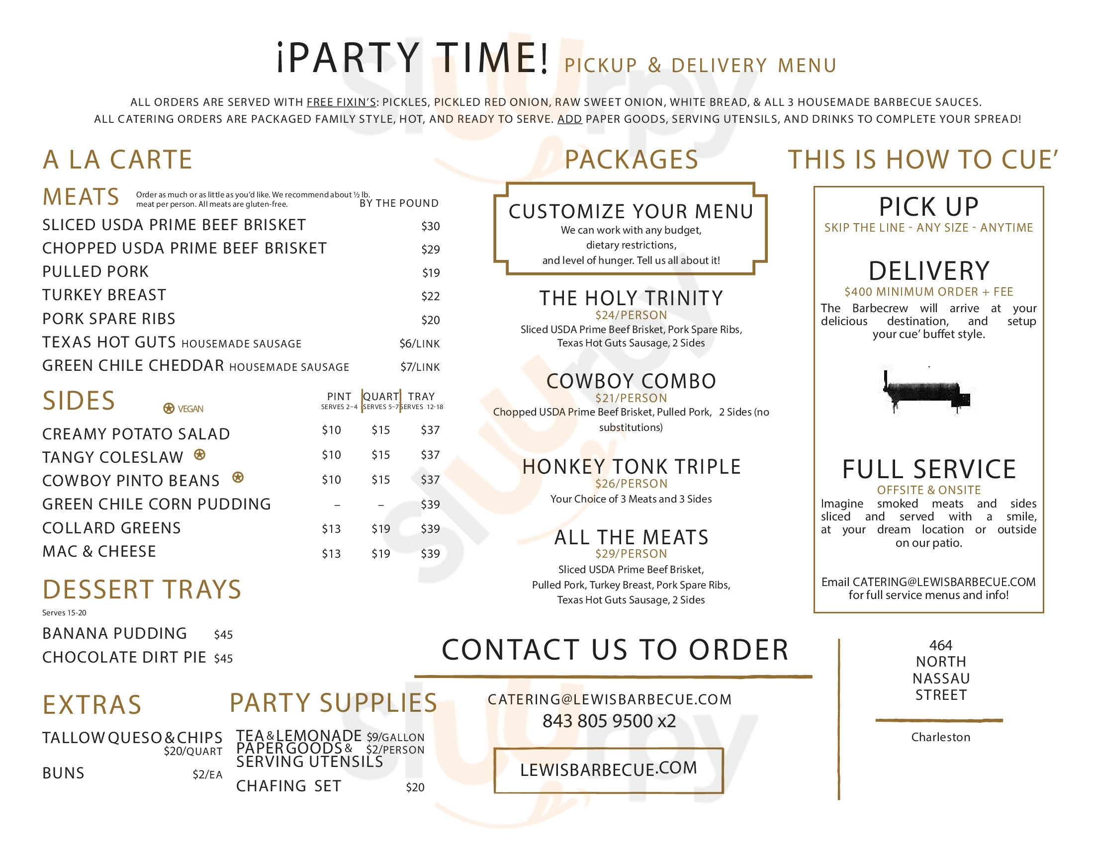 Main Menu - Lewis Barbecue Charleston