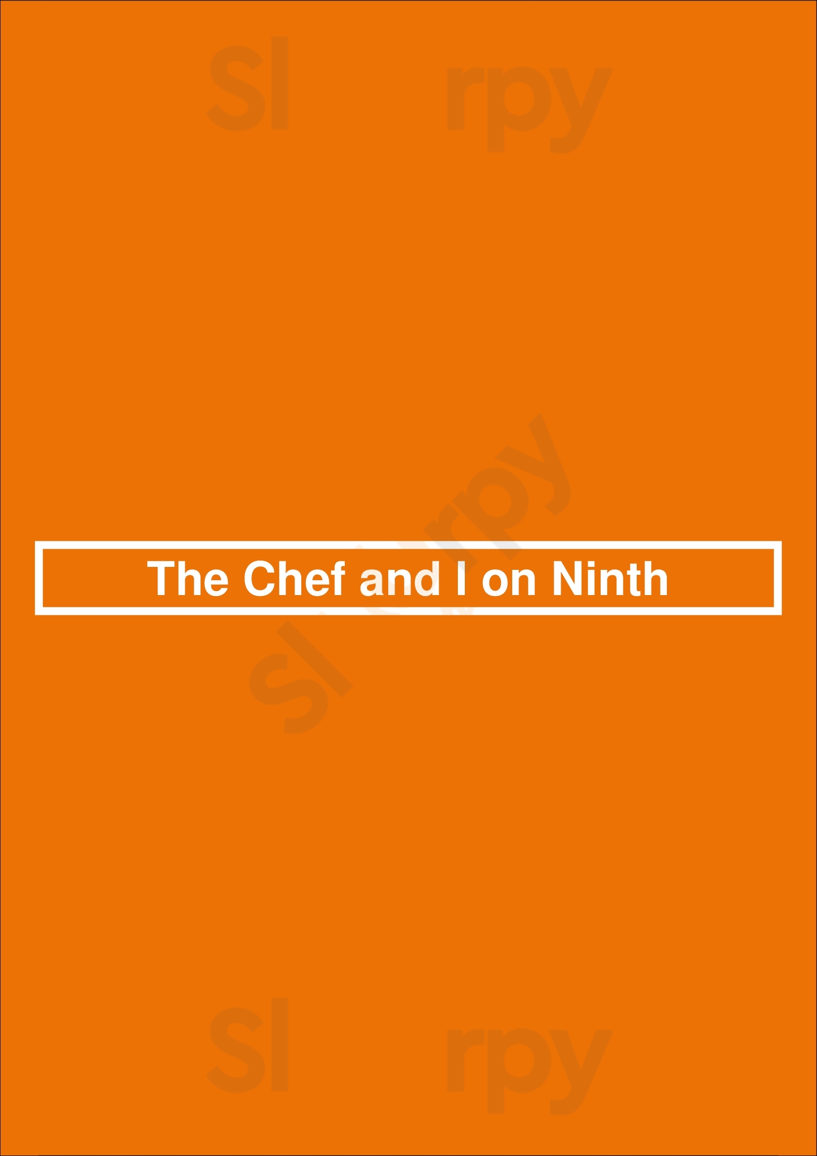 The Chef And I Nashville Menu - 1