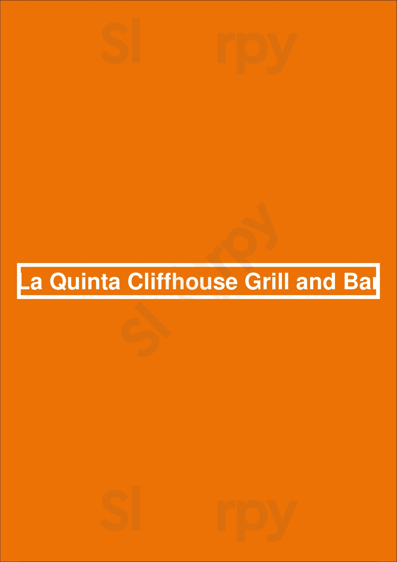 La Quinta Cliffhouse Grill And Bar La Quinta Menu - 1