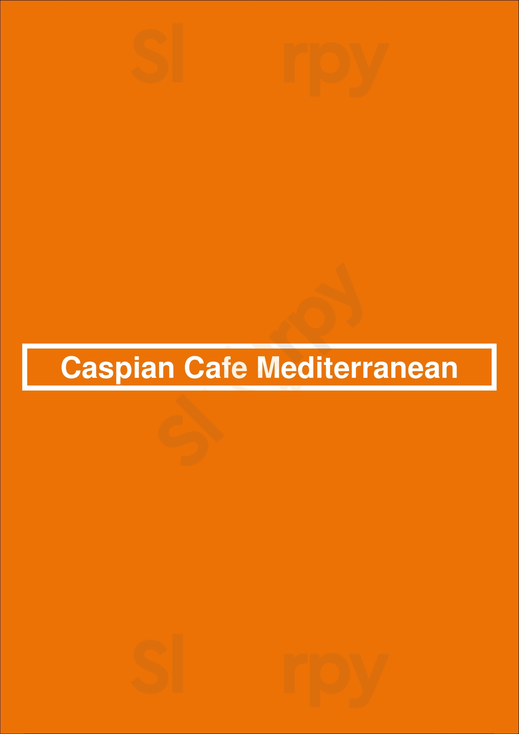 Caspian Cafe Mediterranean Colorado Springs Menu - 1
