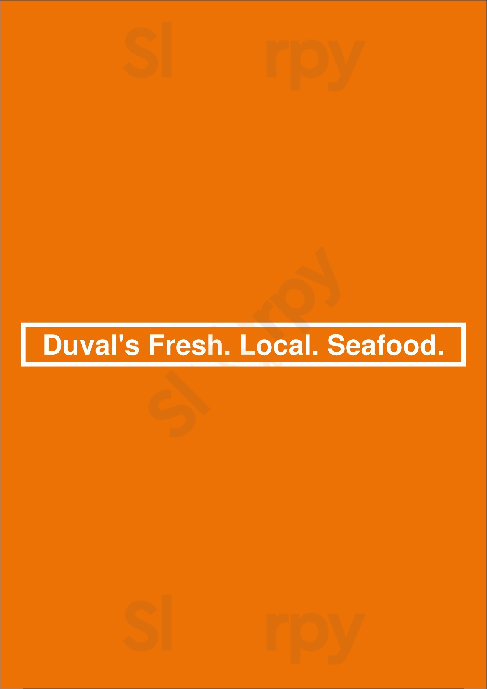 Duval's Fresh. Local. Seafood. Sarasota Menu - 1