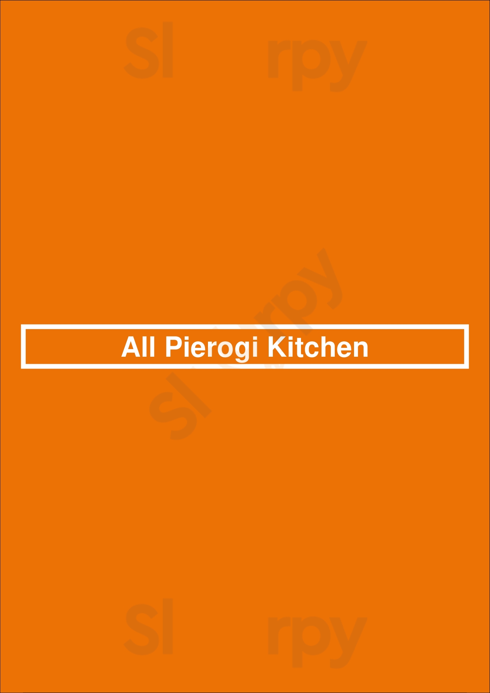 All Pierogi Kitchen Mesa Menu - 1