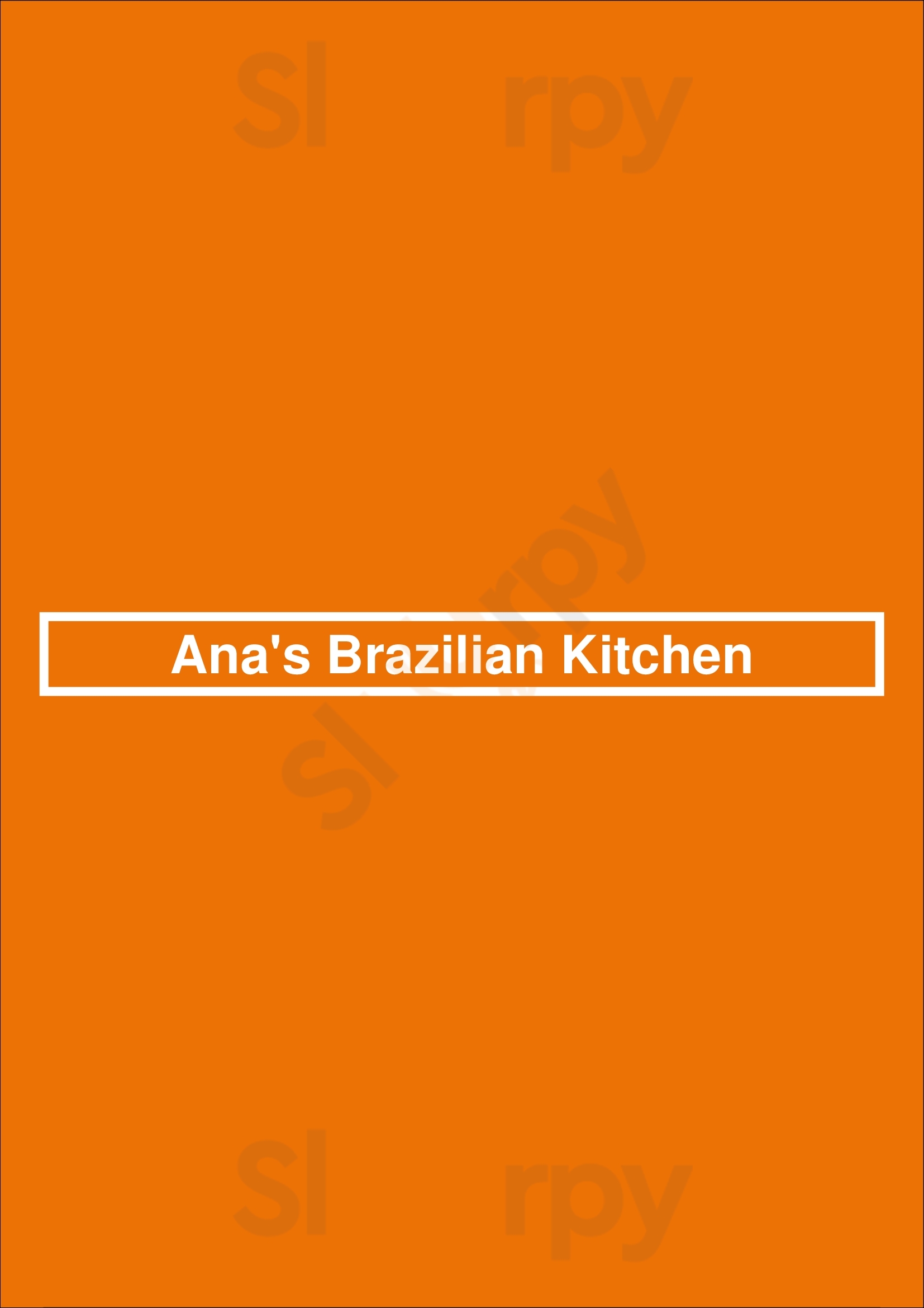 Ana's Brazilian Kitchen Orlando Menu - 1