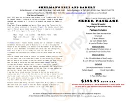 Sherman's Deli & Bakery menu