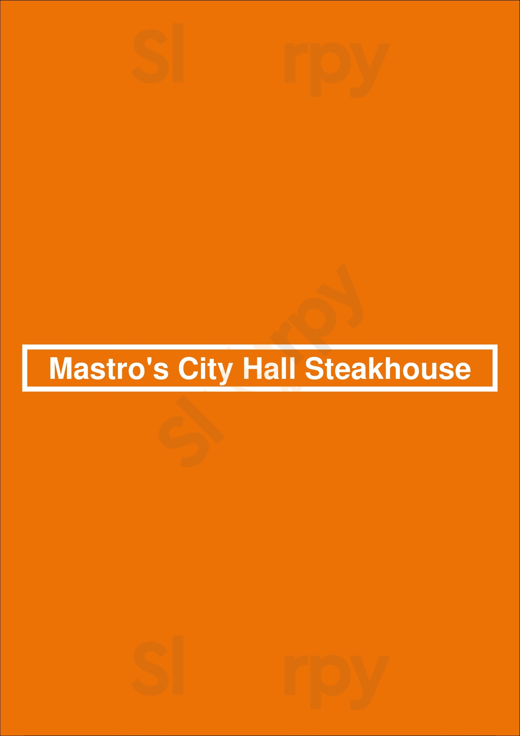 Mastro's City Hall Steakhouse Scottsdale Menu - 1