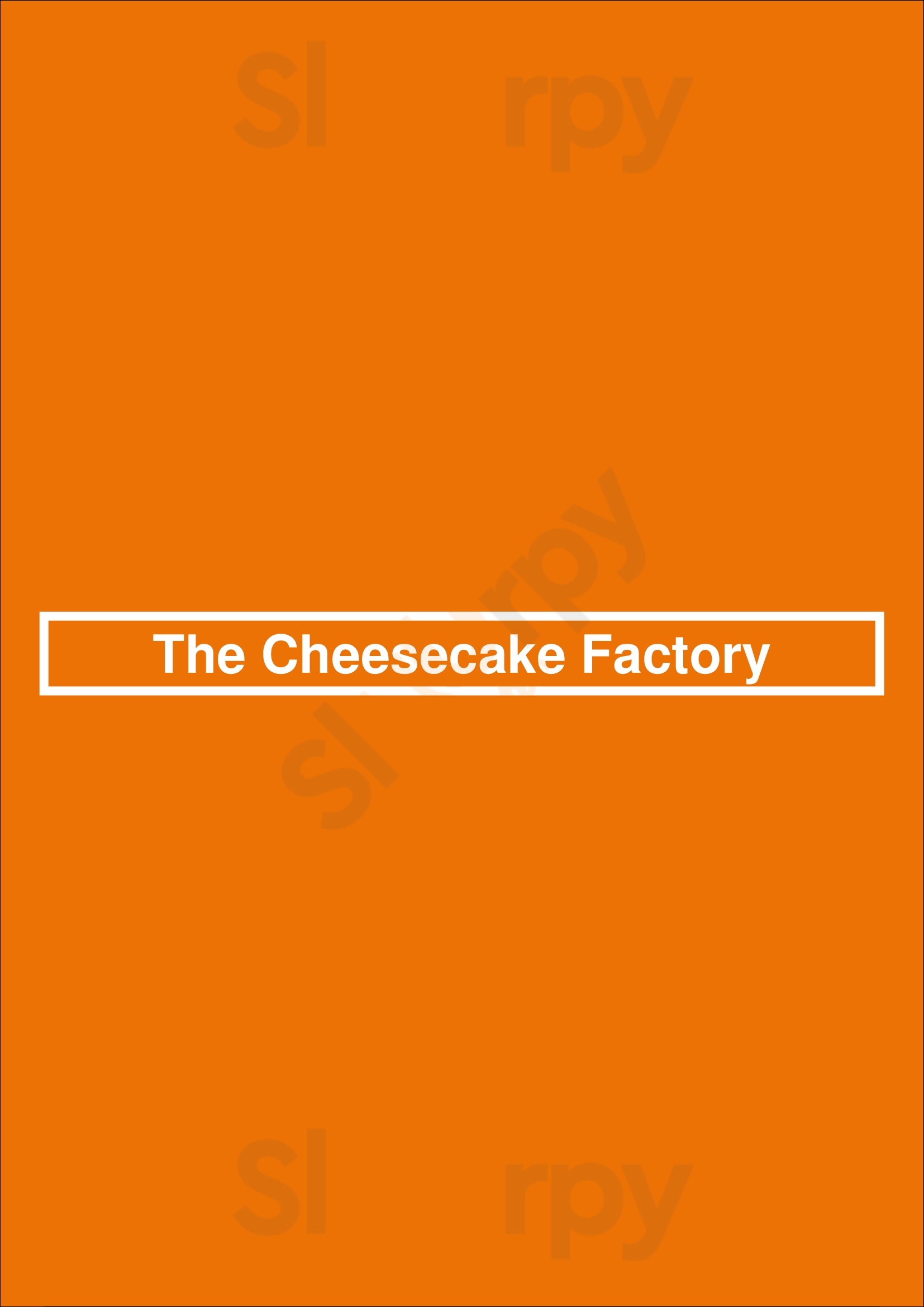 The Cheesecake Factory Mesa Menu - 1