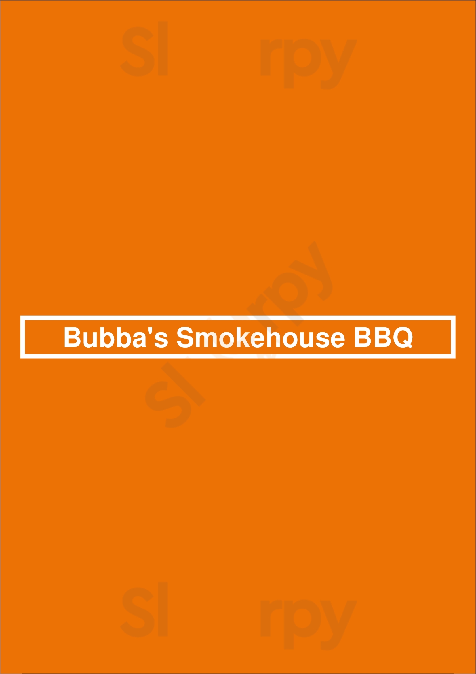 Bubba's Smokehouse Bbq La Jolla Menu - 1