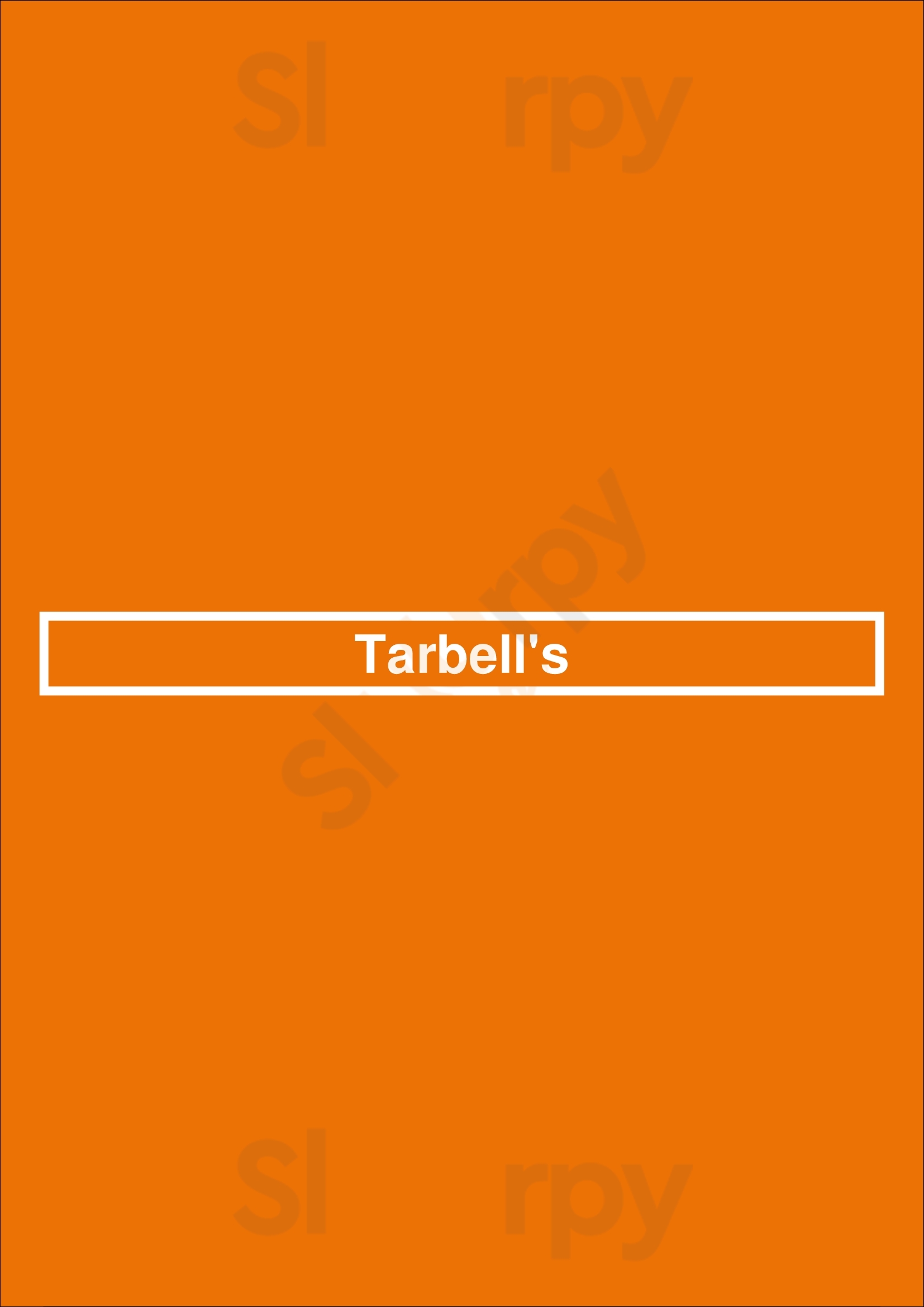 Tarbell's Phoenix Menu - 1