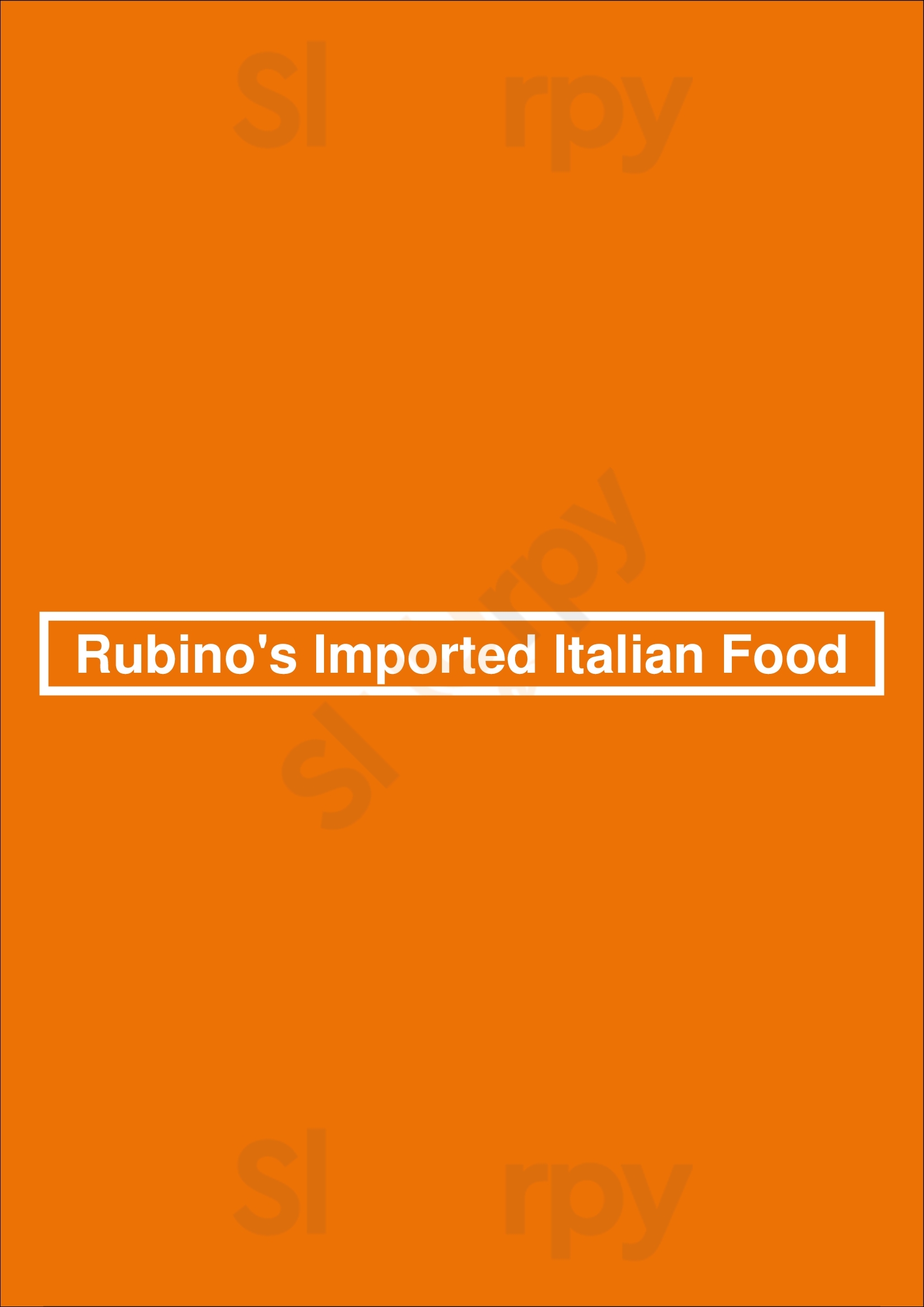 Rubino's Imported Italian Food Rochester Menu - 1
