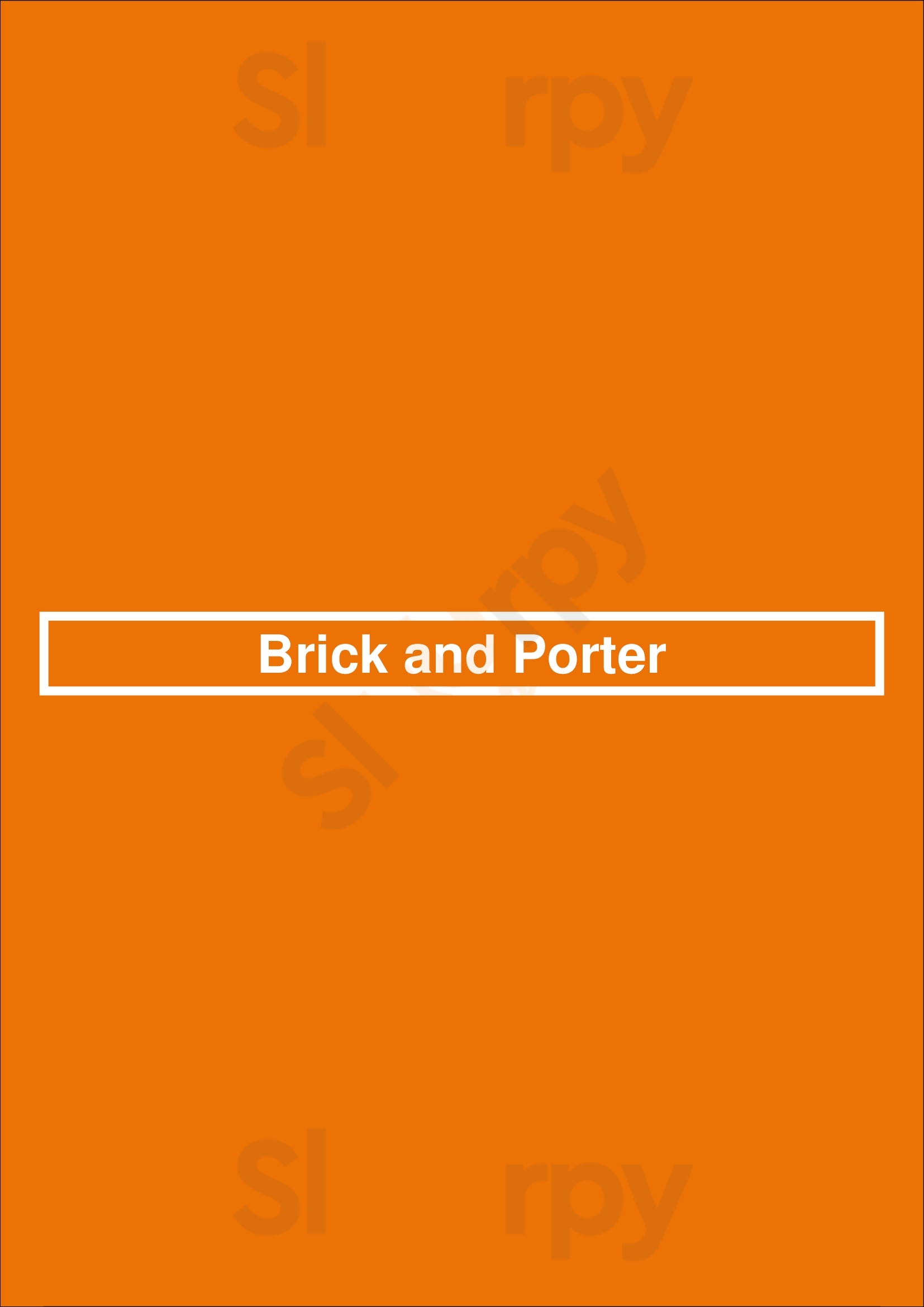 Brick And Porter Grand Rapids Menu - 1
