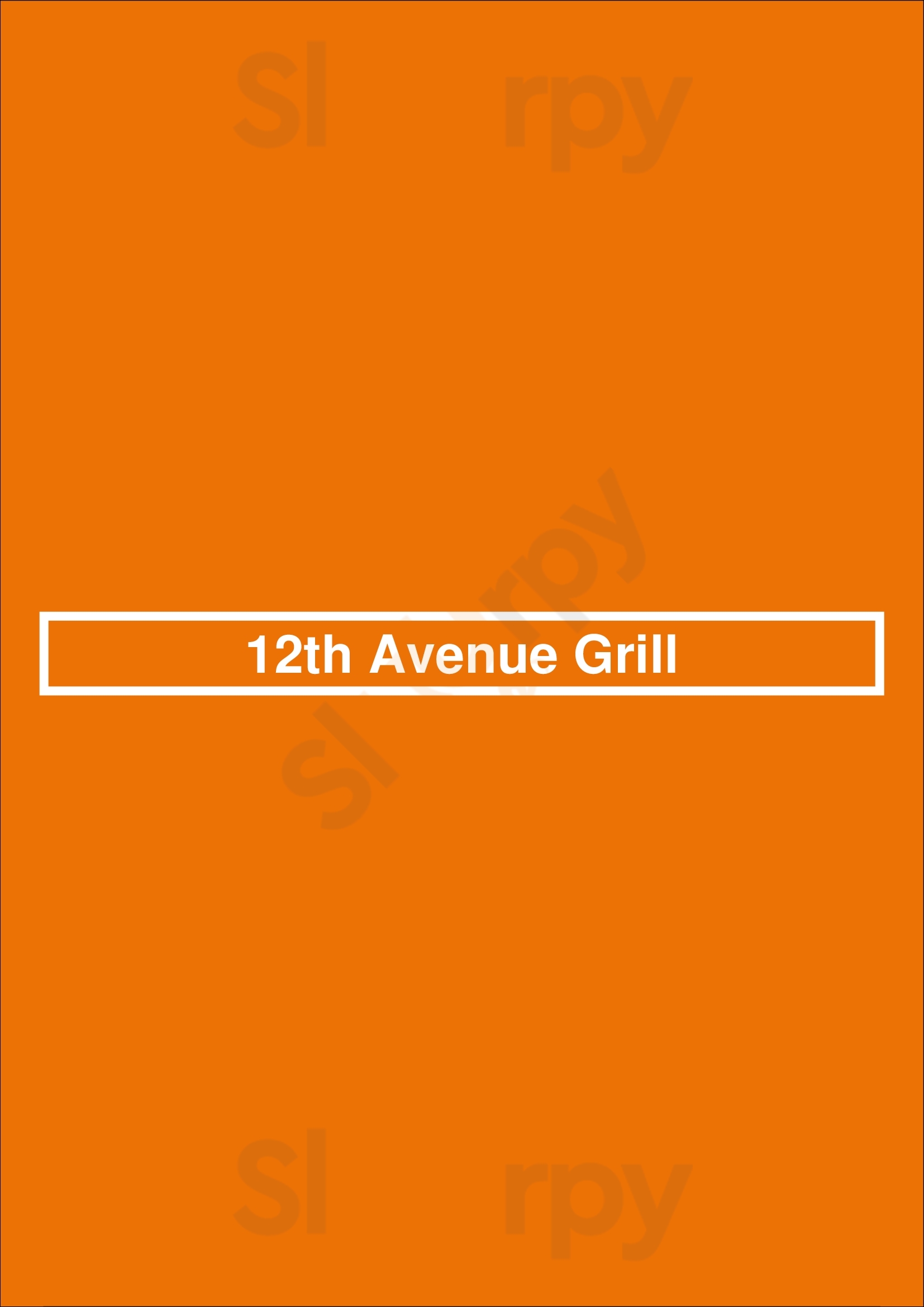 12th Avenue Grill Honolulu Menu - 1