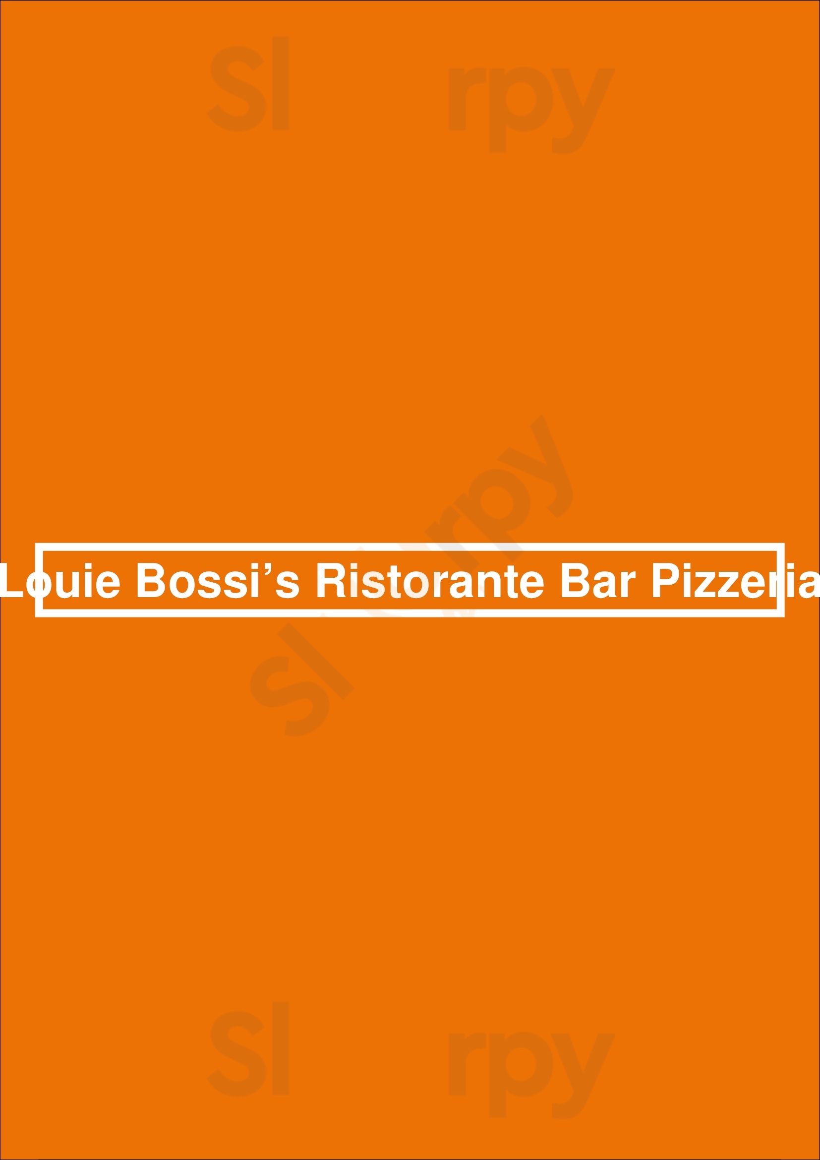 Louie Bossi's Ristorante Bar Pizzeria Fort Lauderdale Menu - 1