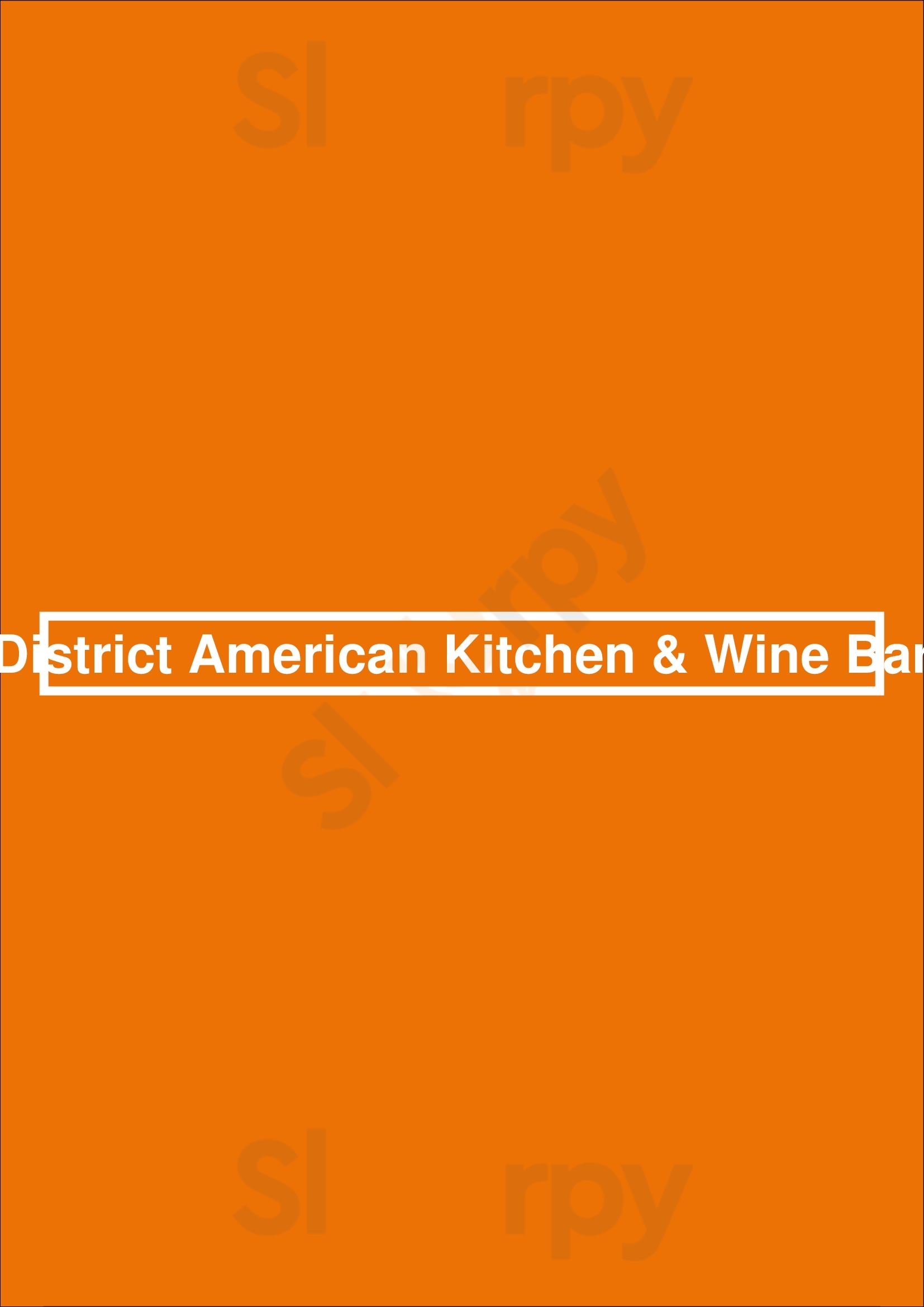 District American Kitchen & Wine Bar Phoenix Menu - 1