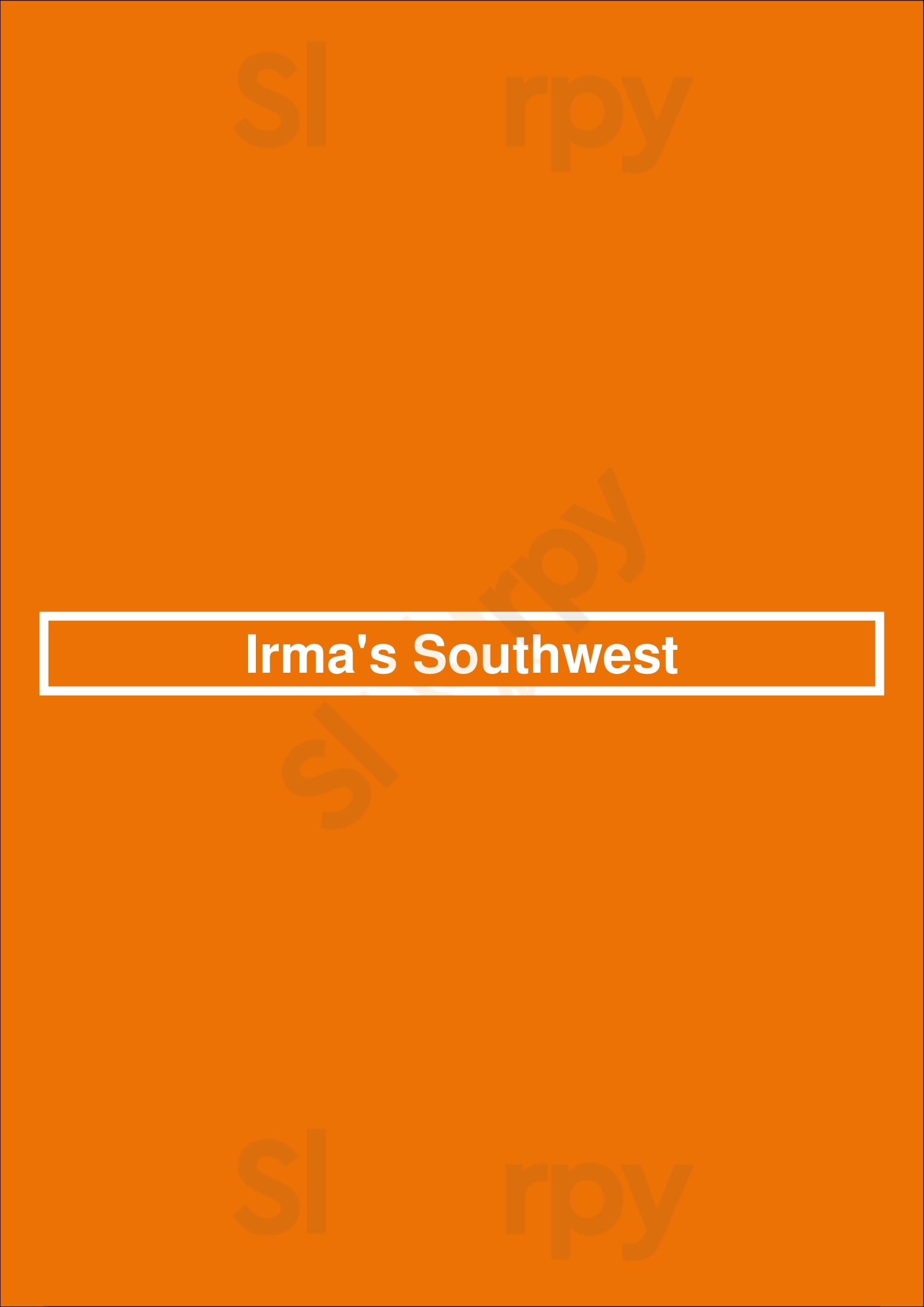 Irma's Southwest Houston Menu - 1