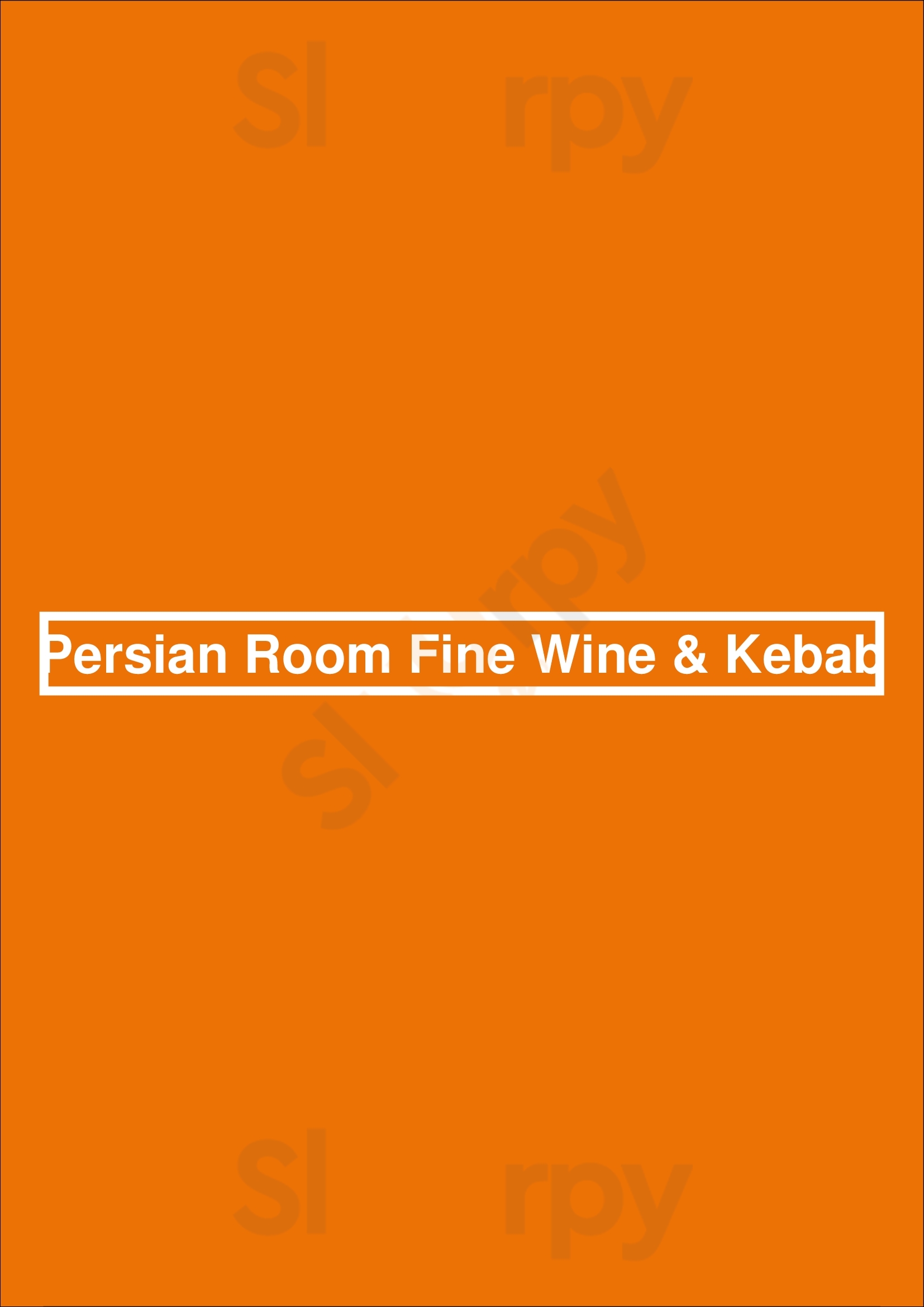 Persian Room Fine Wine & Kebab Scottsdale Menu - 1