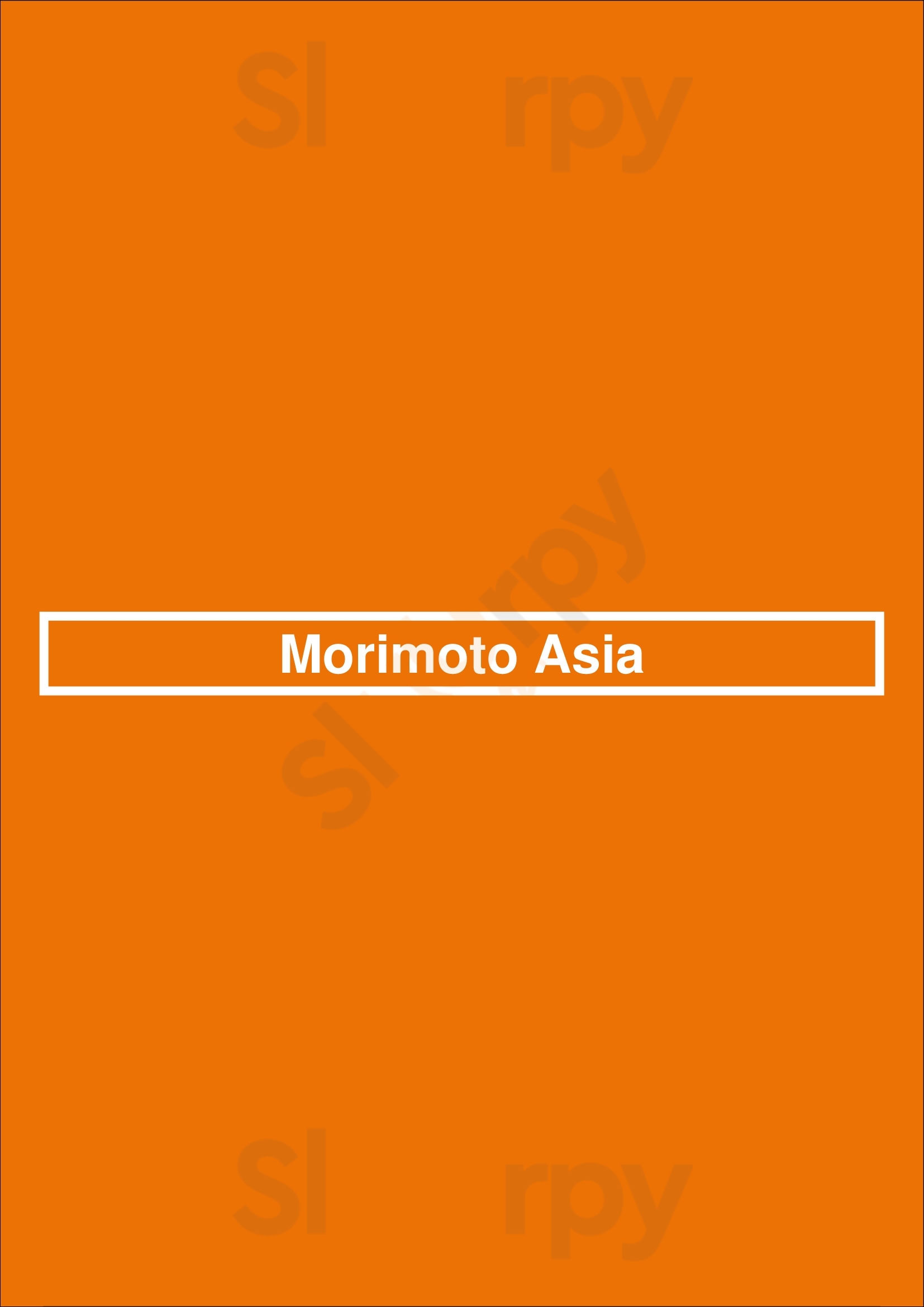 Morimoto Asia Waikiki Honolulu Menu - 1