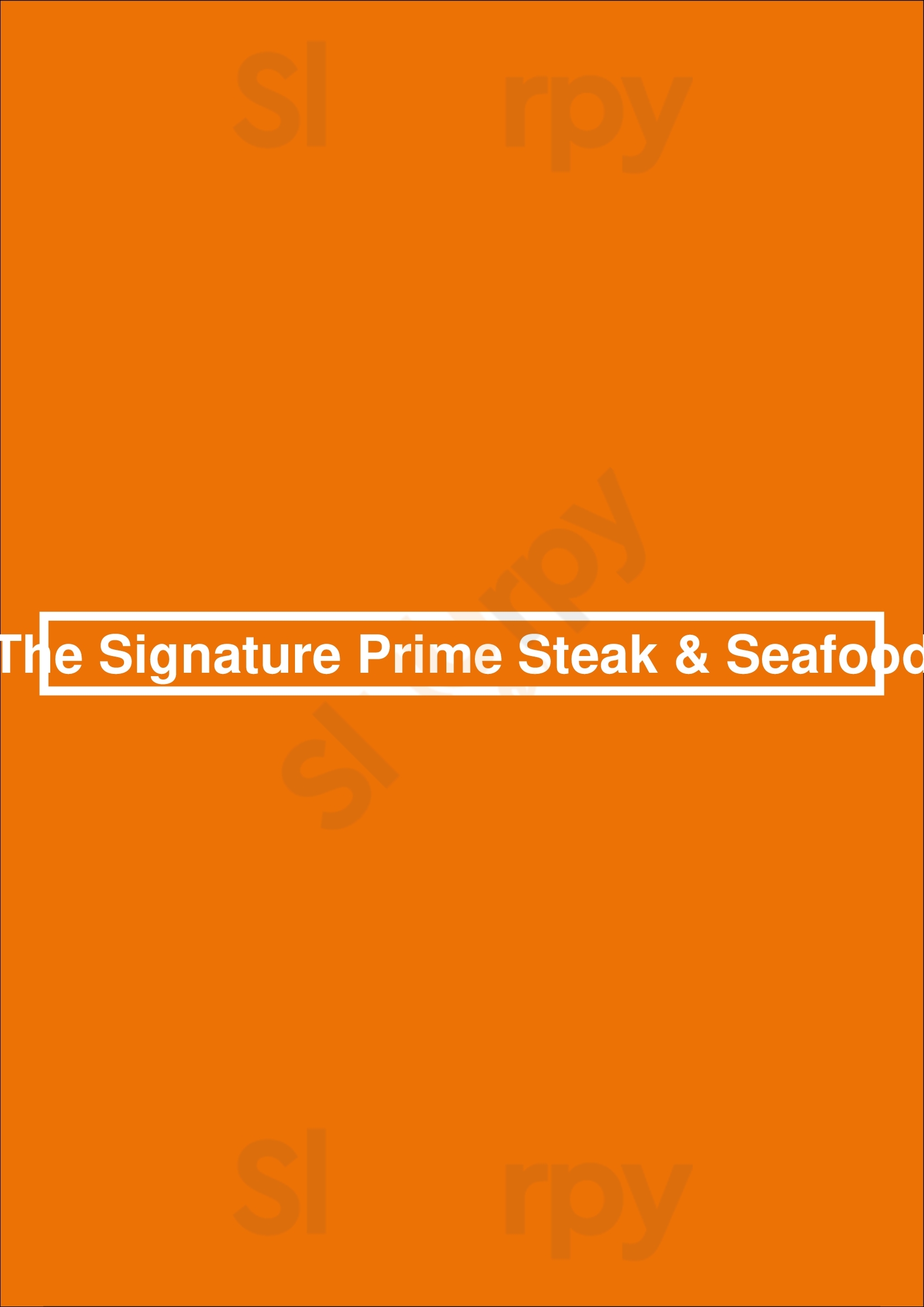The Signature Prime Steak & Seafood Honolulu Menu - 1