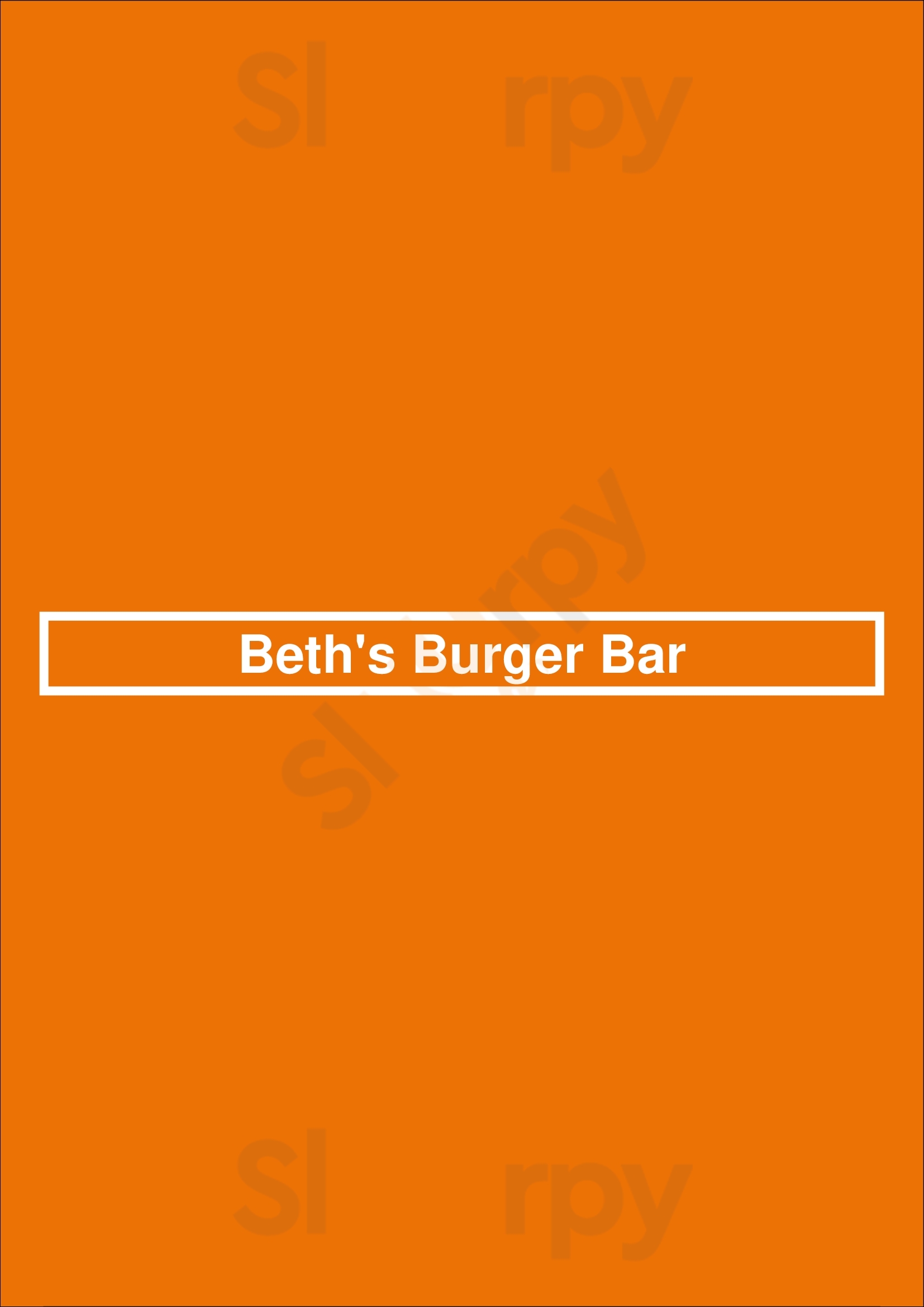 Beth's Burger Bar Orlando Menu - 1