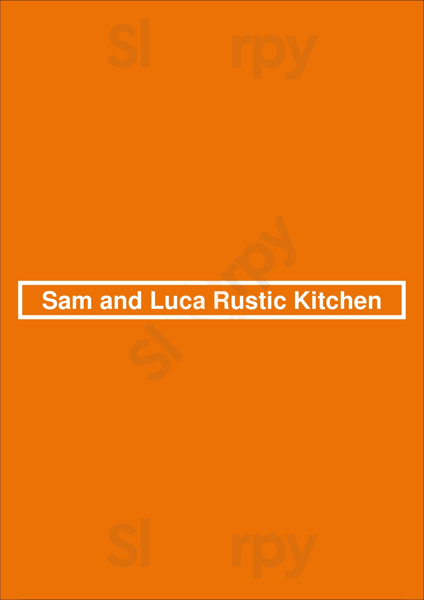 Sam And Luca Rustic Kitchen Mesa Menu - 1