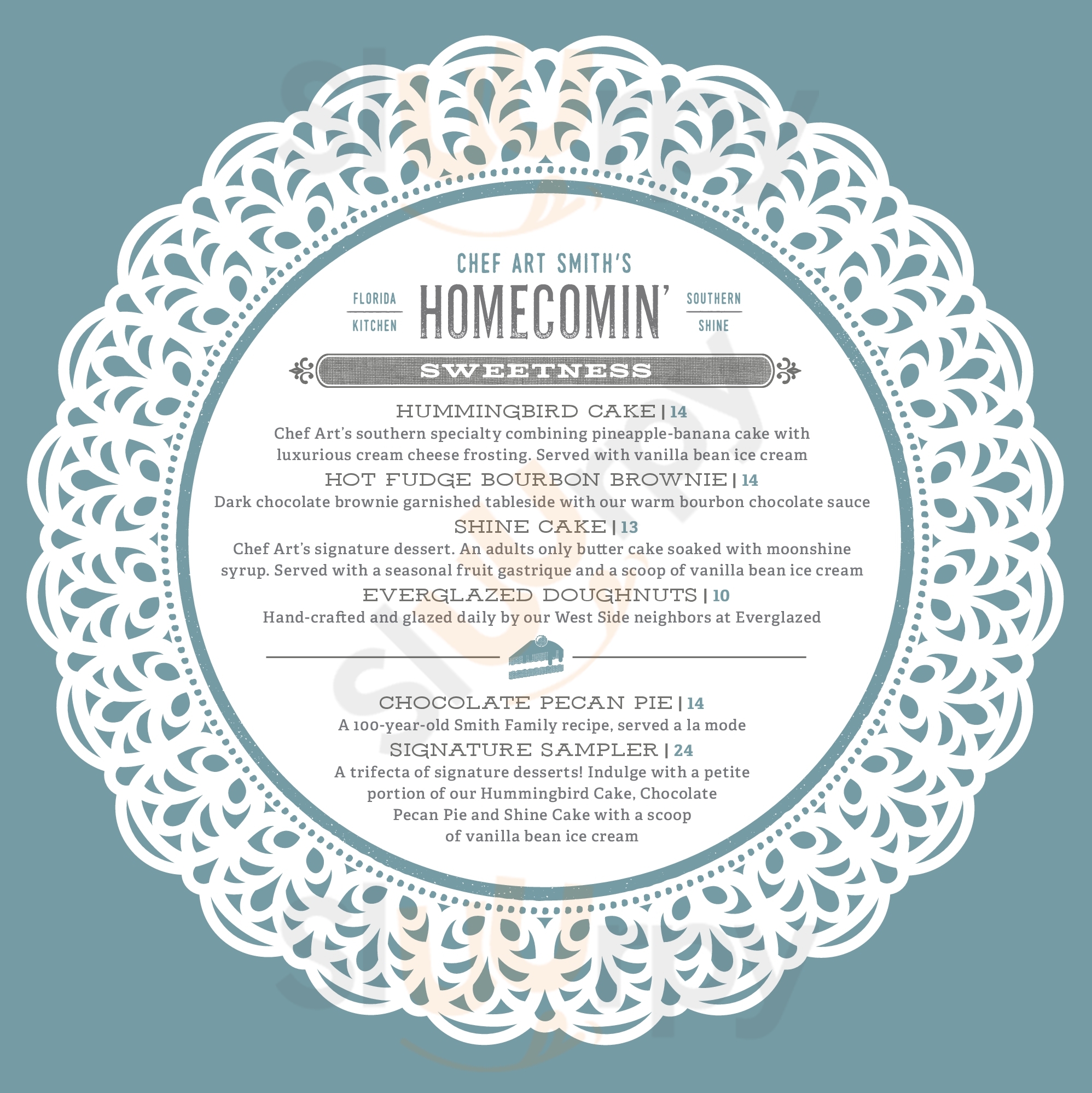 Main Menu - Chef Art Smith's Homecomin'