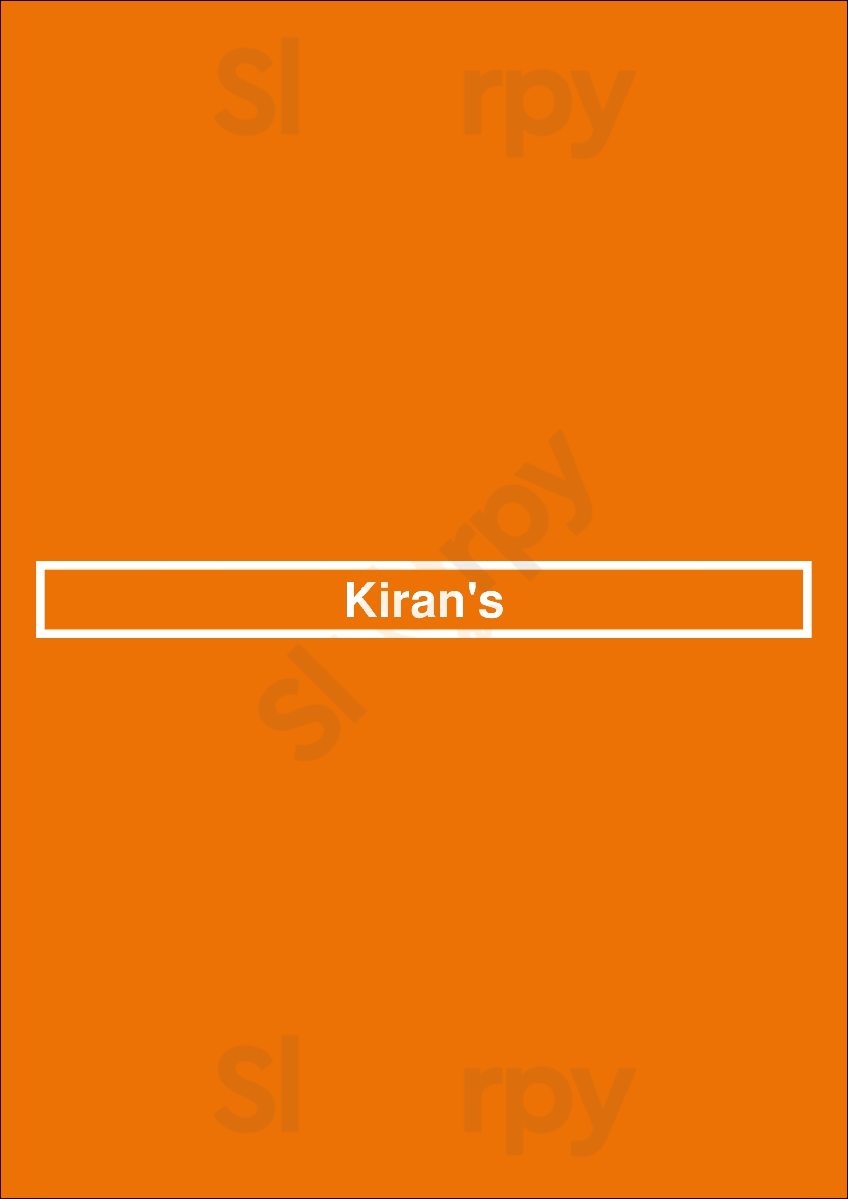 Kiran's Houston Menu - 1
