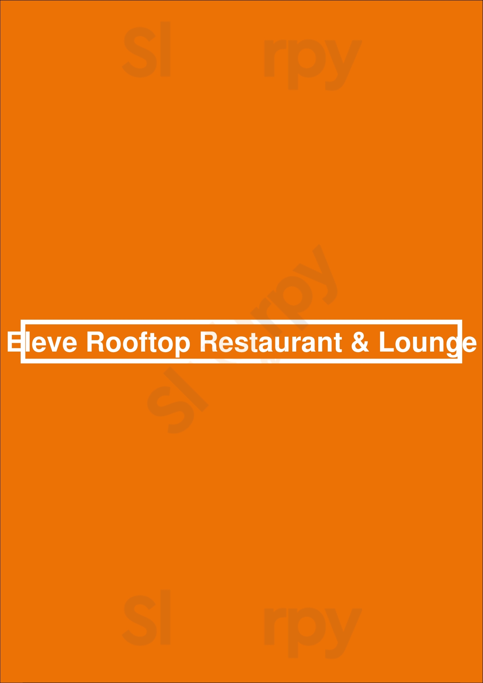 Eleve Rooftop Restaurant & Lounge Charleston Menu - 1