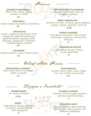 Vivo Italian Kitchen menu