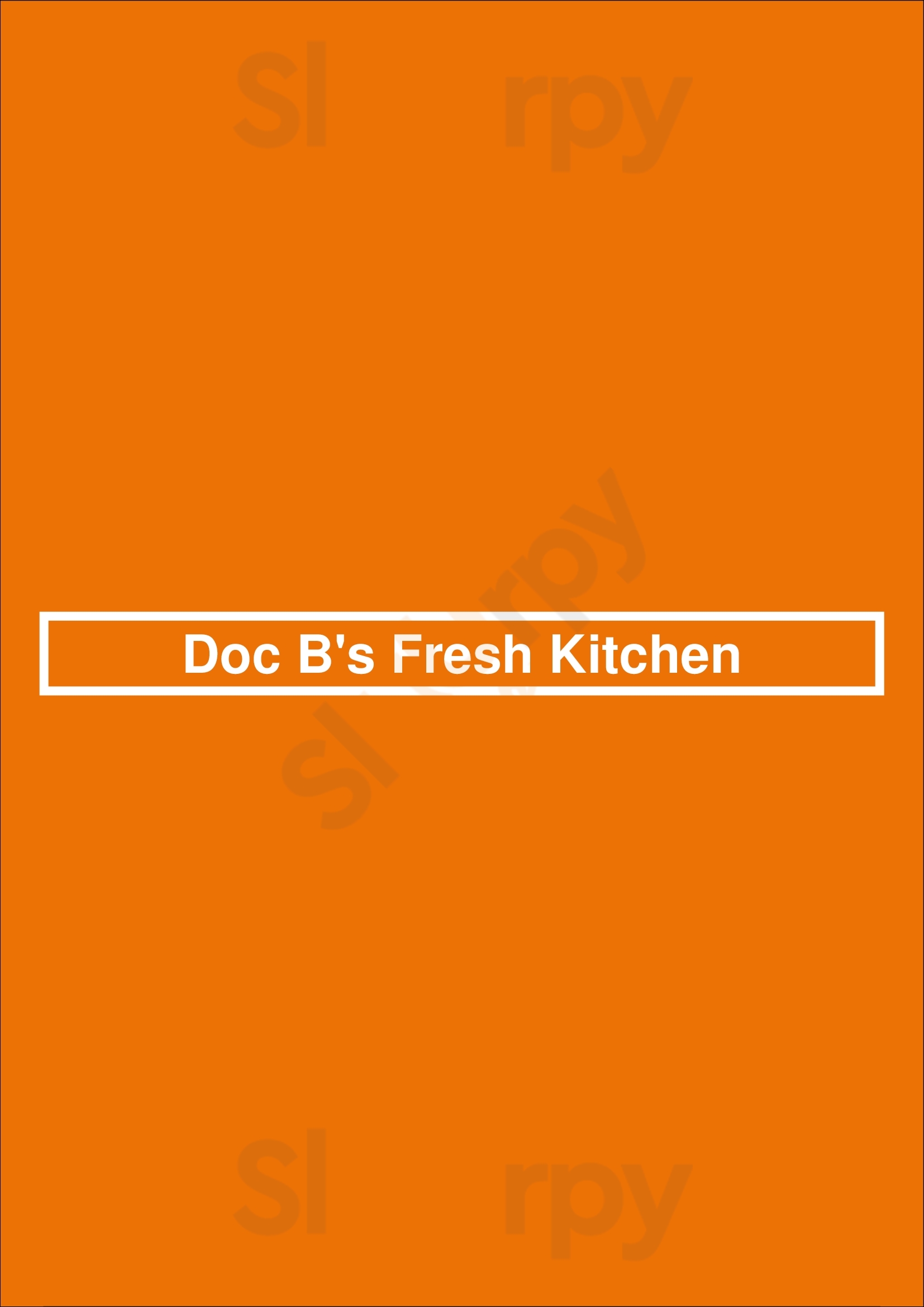 Doc B's Fresh Kitchen Fort Lauderdale Menu - 1