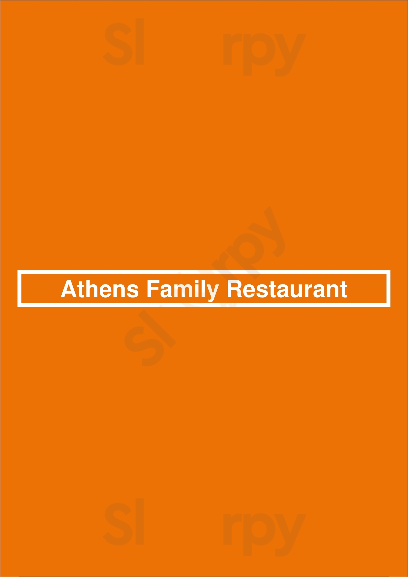 Athens Family Restaurant Nashville Menu - 1