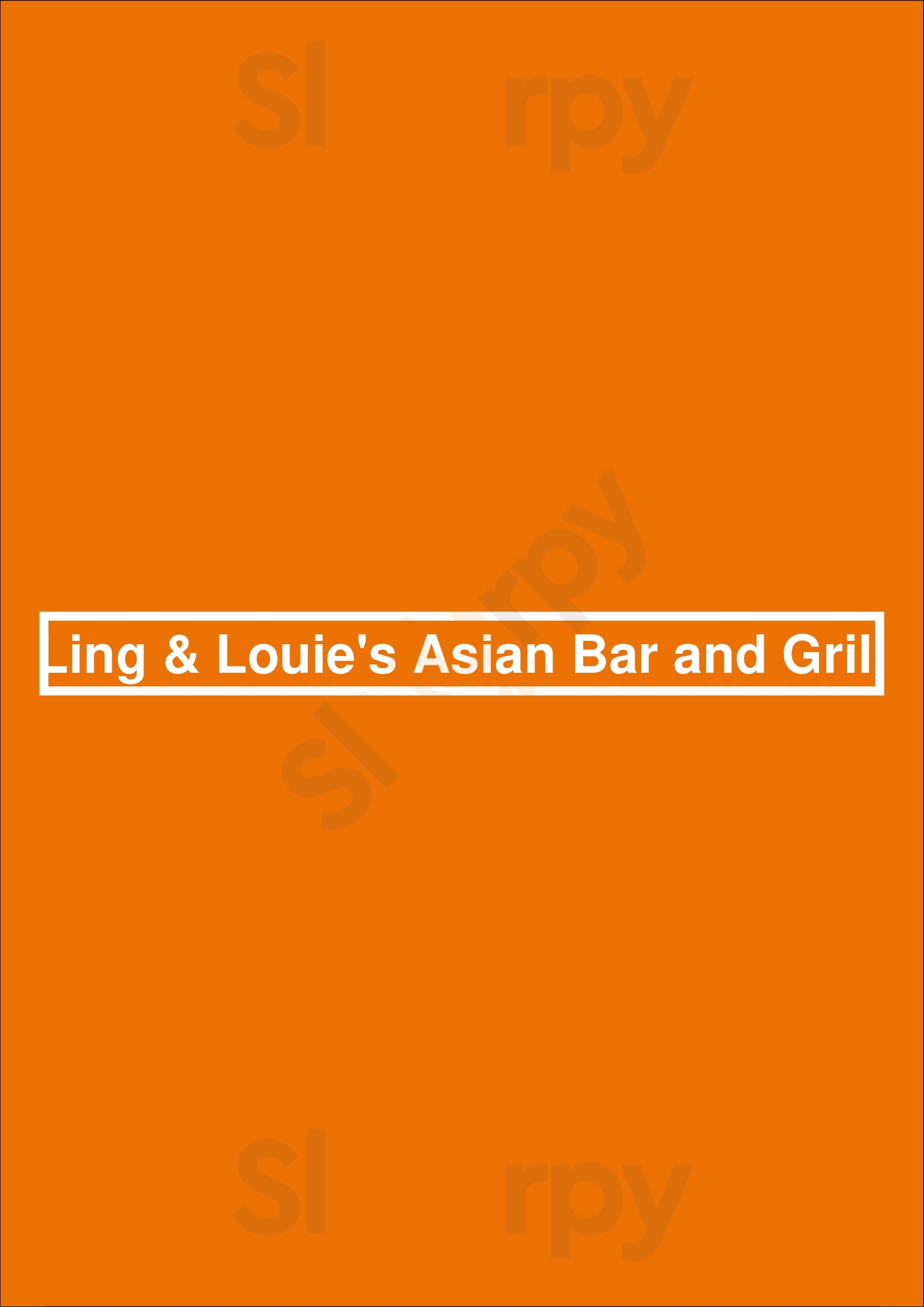 Ling & Louie's Asian Bar And Grill Scottsdale Menu - 1