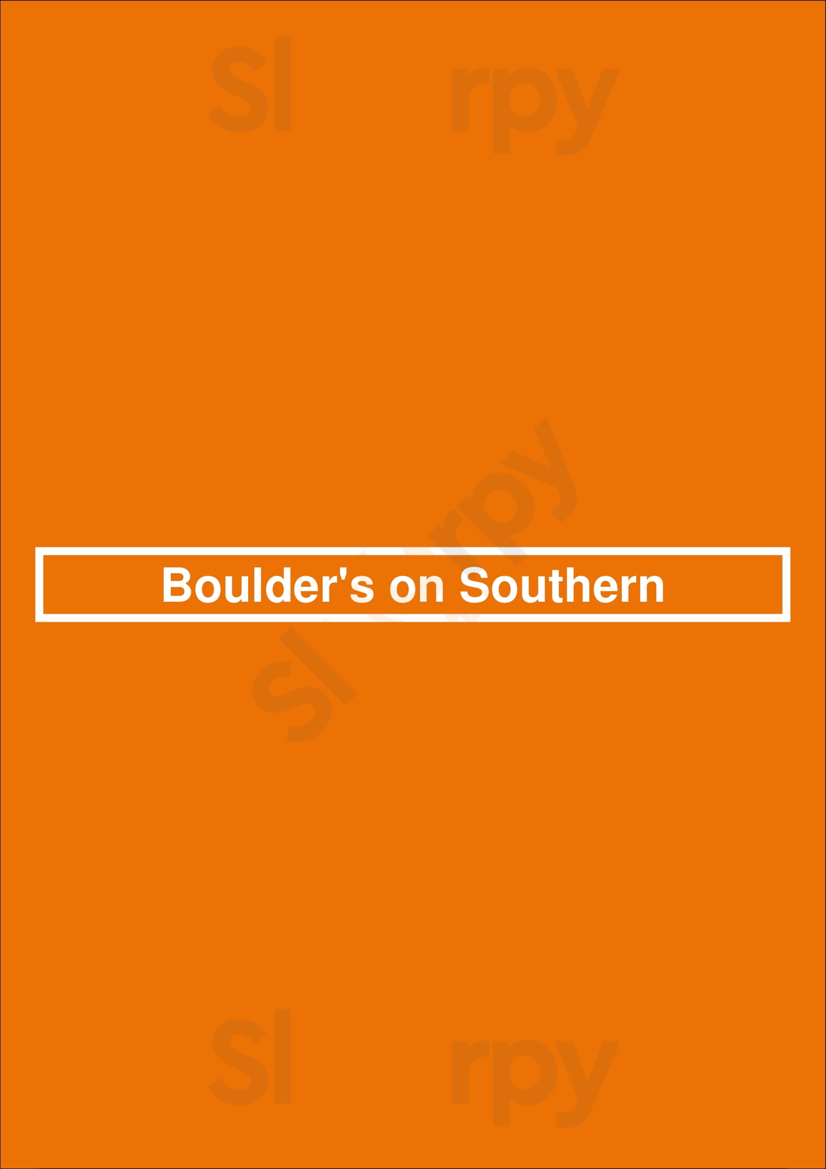 Boulder's On Southern Mesa Menu - 1