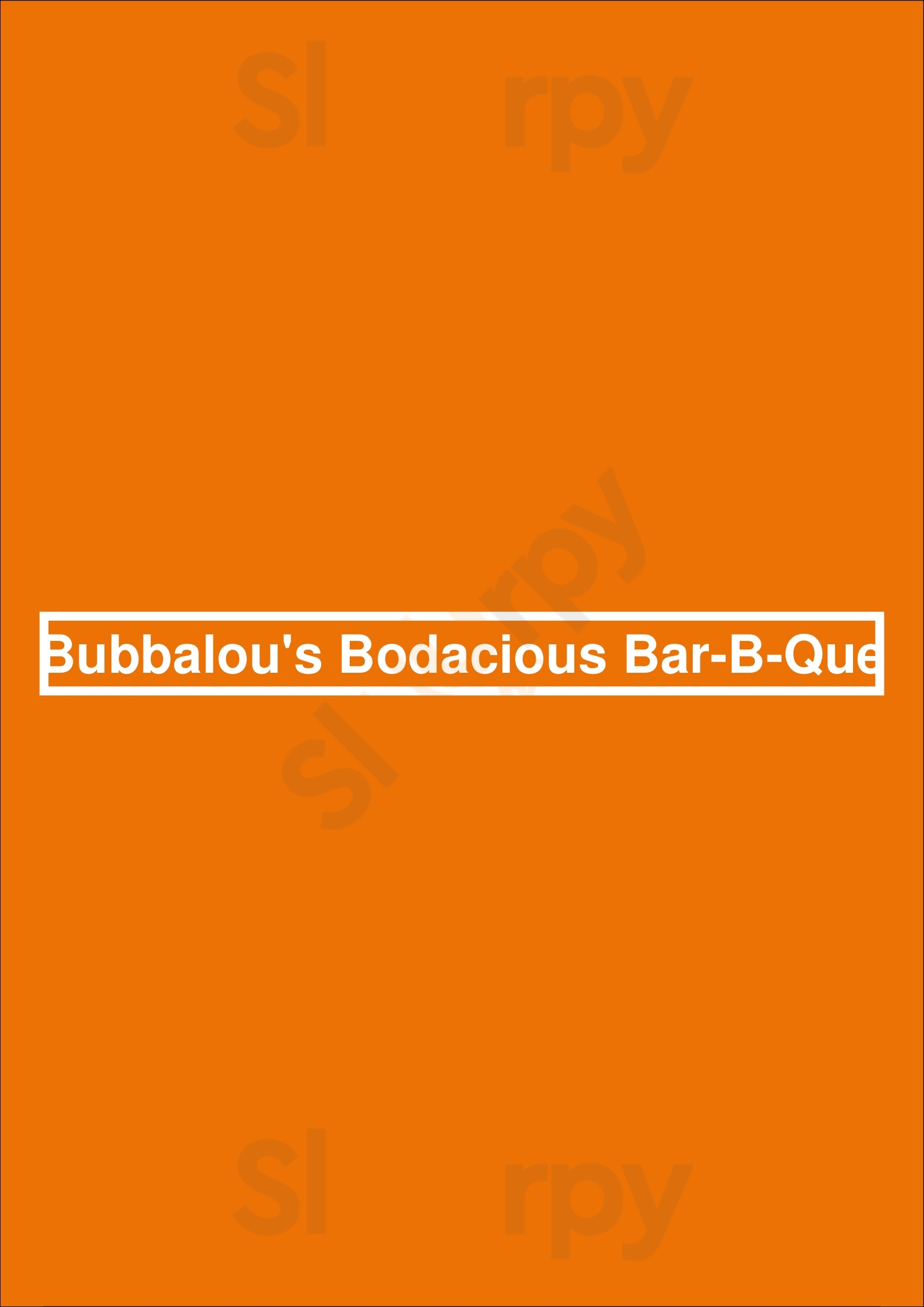 Bubbalou's Bodacious Bar-b-que Orlando Menu - 1