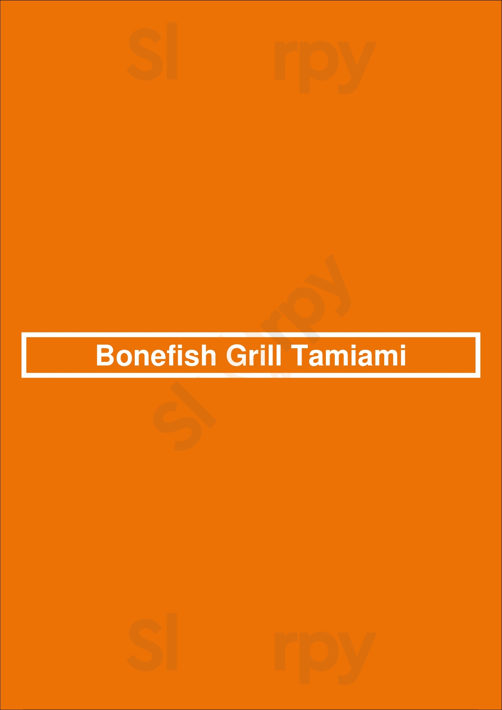 Bonefish Grill Sarasota Menu - 1